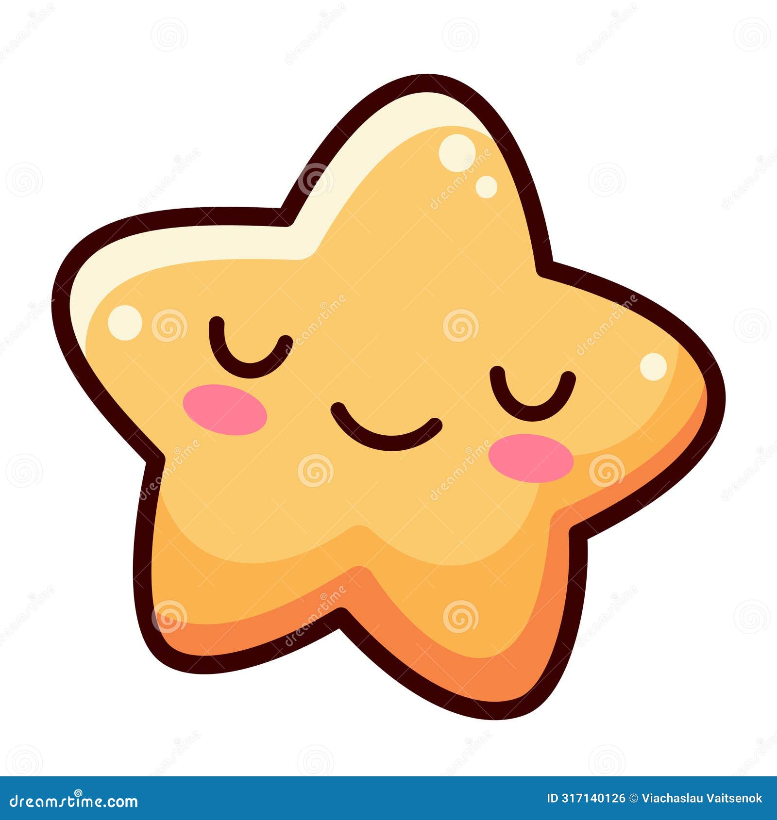 Icono De La Estrella Linda En Estilo De Dibujos Animados Ilustración