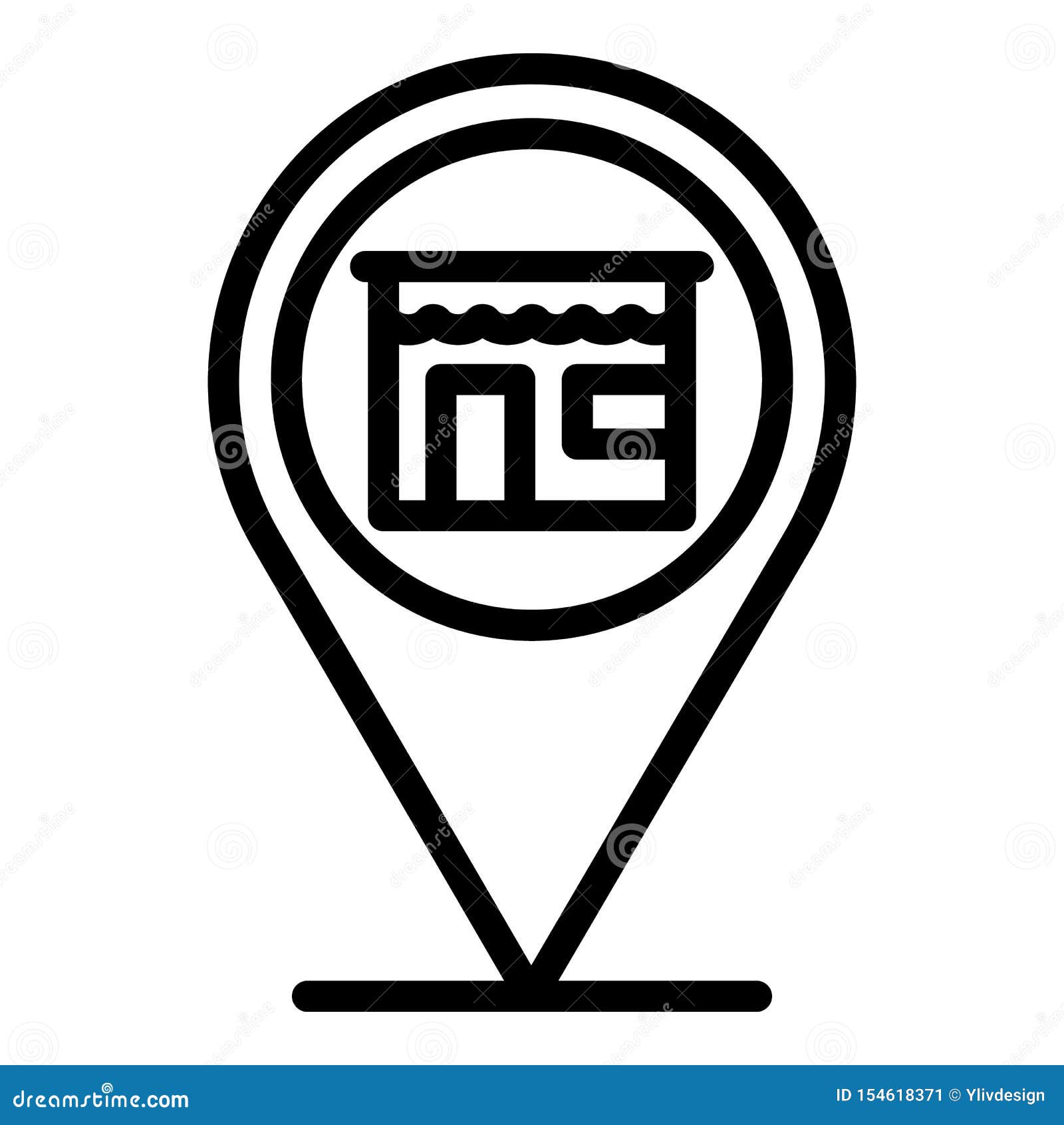 exégesis Precursor Microordenador Icono De La Etiqueta De La Tienda De GPS, Estilo Del Esquema Ilustración  del Vector - Ilustración de puntero, nearsighted: 154618371