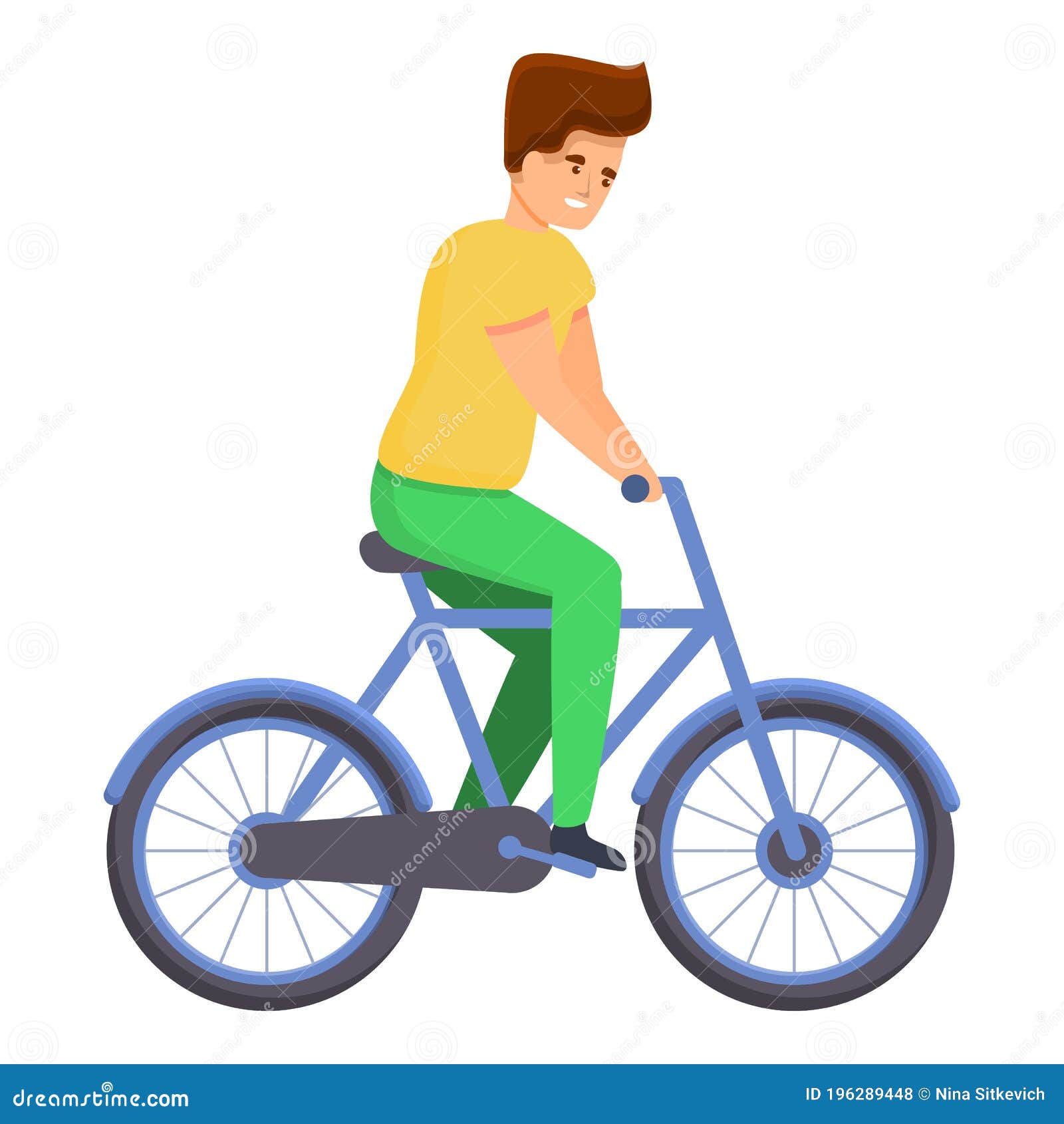 Icono De La Familia Bike, Estilo De Dibujos Animados Ilustración del Vector  - Ilustración de muchacho, gente: 196289448