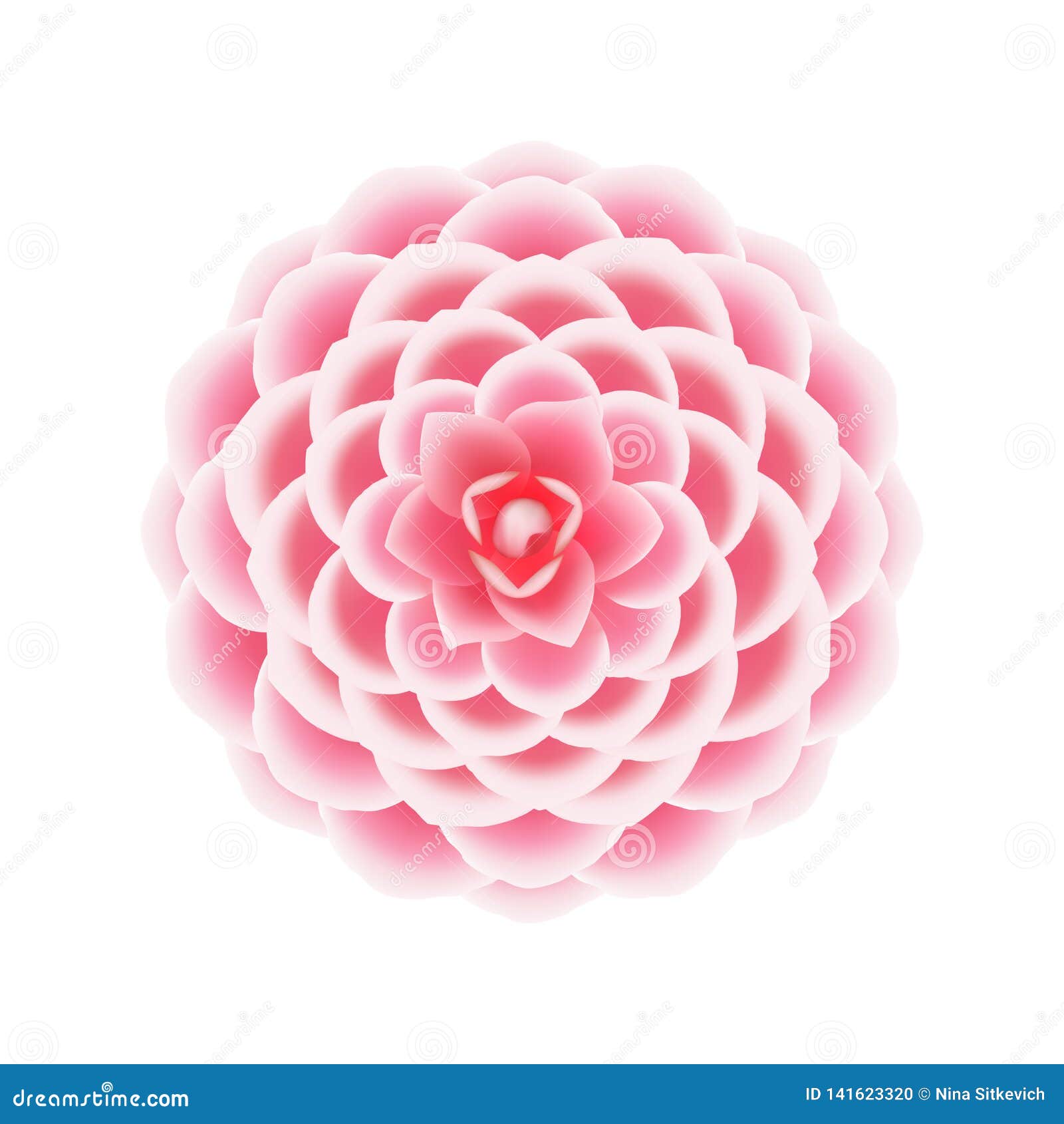 Icono De La Flor De La Camelia, Estilo Realista Ilustración del Vector -  Ilustración de color, hermoso: 141623320