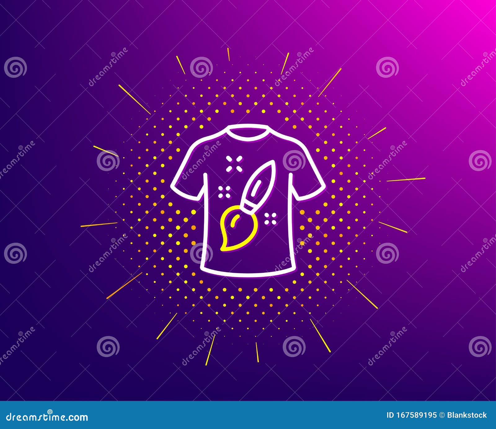 Icono De La Línea De Diseño De Camisetas Signo De Pincel Creativo Vector Ilustración del Vector - Ilustración de arte, inspiración: 167589195