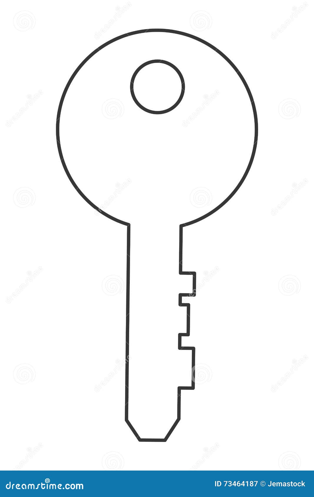 Icono de la llave simple stock de ilustración. Ilustración de - 73464187