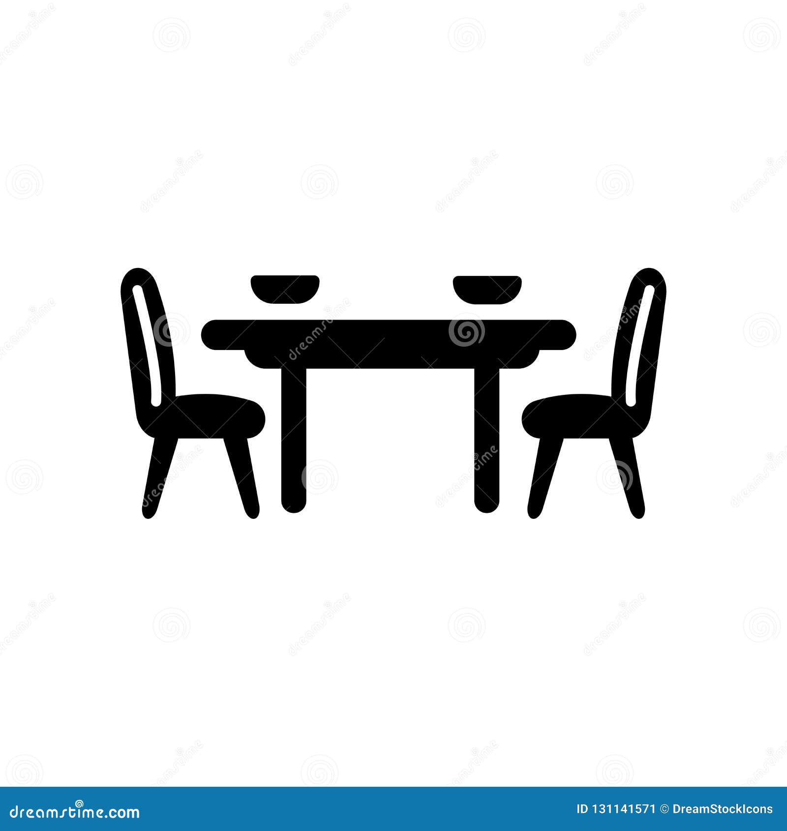 Icono De La Mesa De Comedor Ilustración del Vector - Ilustración de