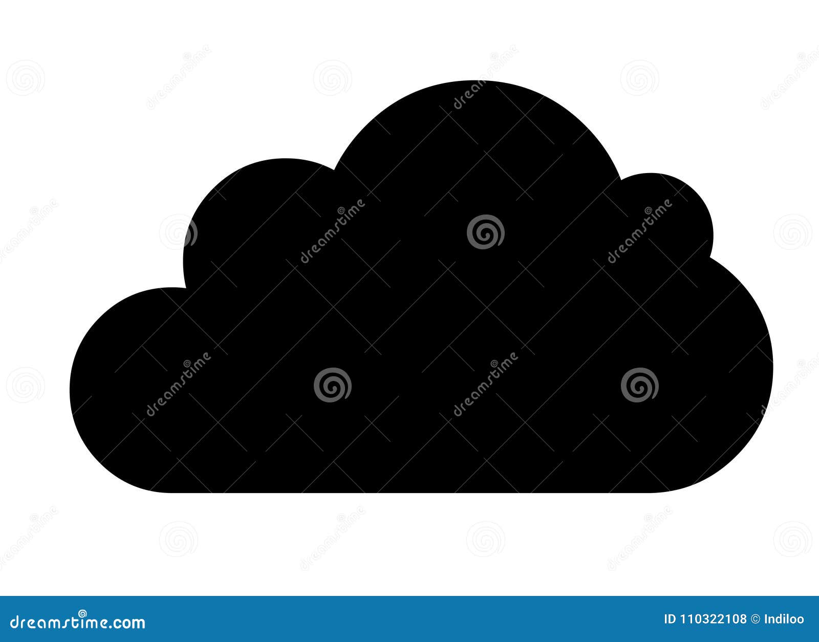 Icono de la nube negra stock de ilustración. Ilustración de icono 110322108