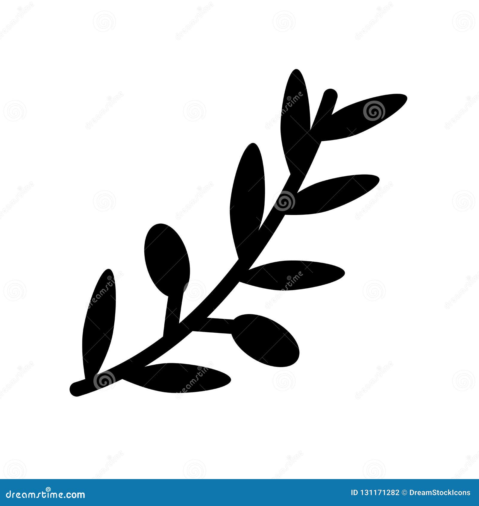 colgar perdón Dominante Icono de la rama de olivo ilustración del vector. Ilustración de  agricultura - 131171282