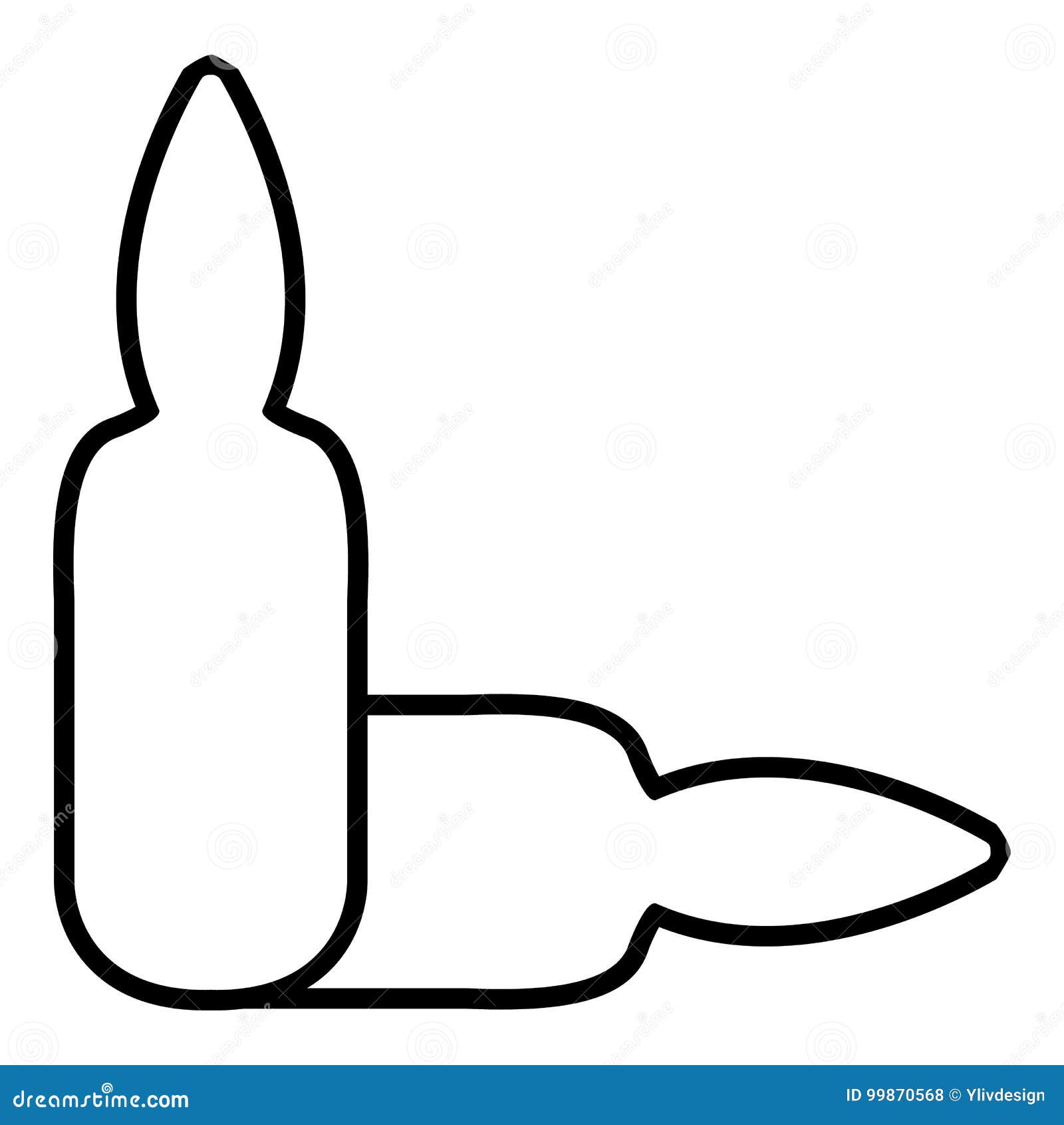 Icono De Las Ampollas, Estilo Del Esquema Ilustración del Vector