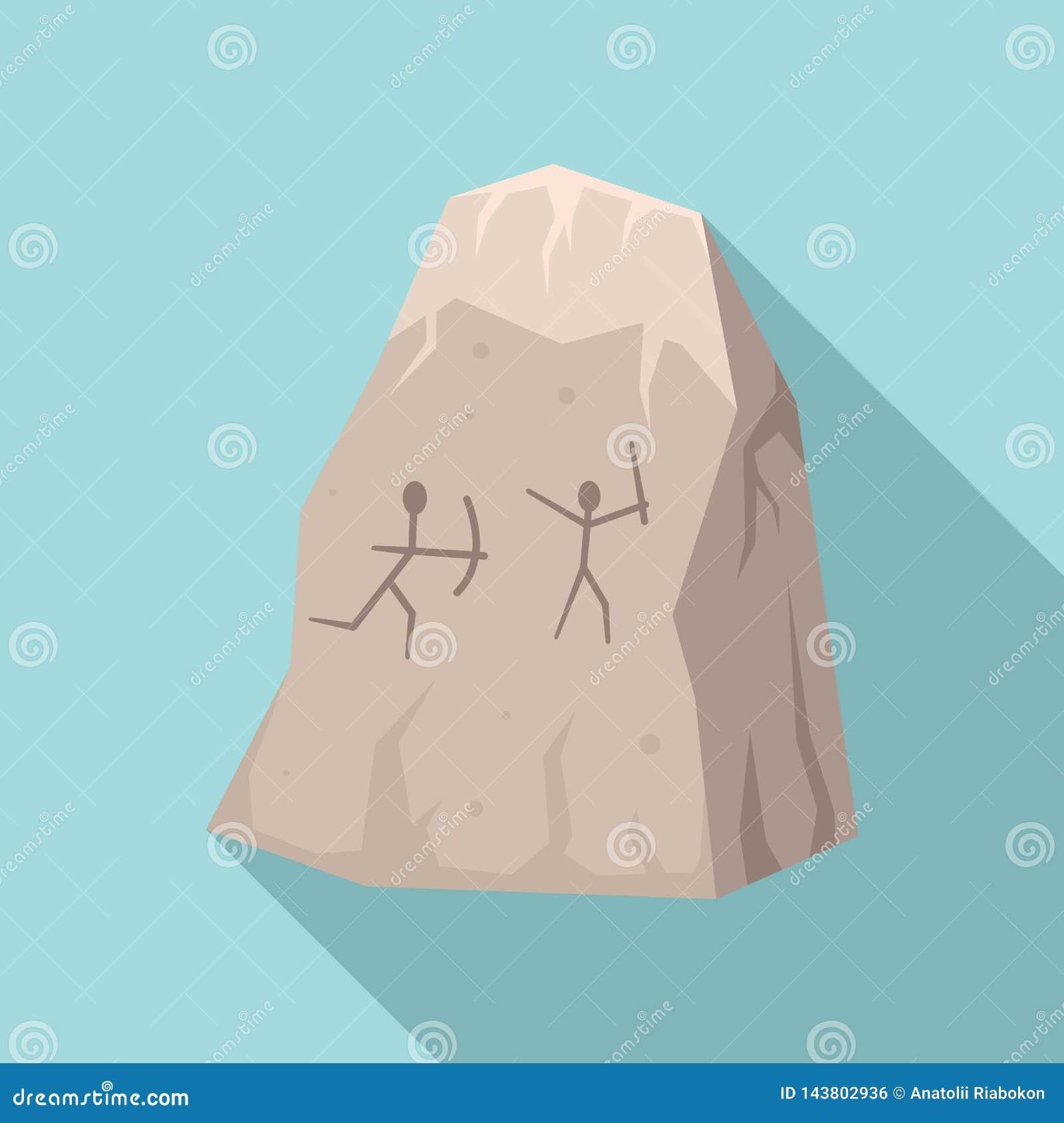 Icono De Los Dibujos De La Cueva De La Edad De Piedra, Estilo Plano  Ilustración del Vector - Ilustración de edad, fogata: 143802936