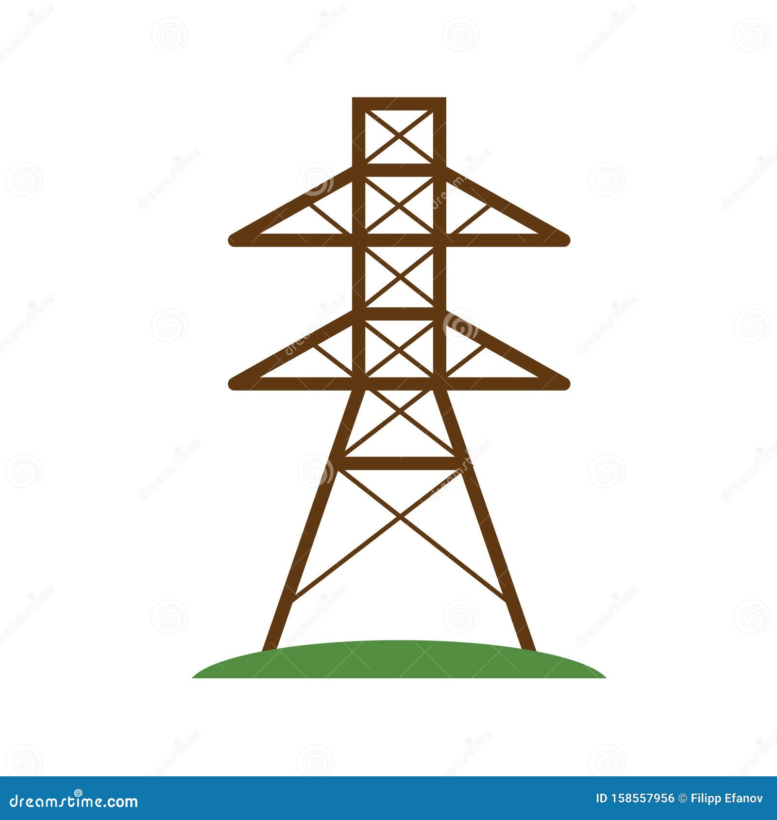 Icono De Torre De Alta Tensión En Fondo Blanco Stock de ilustración -  Ilustración de eléctrico, poste: 158557956