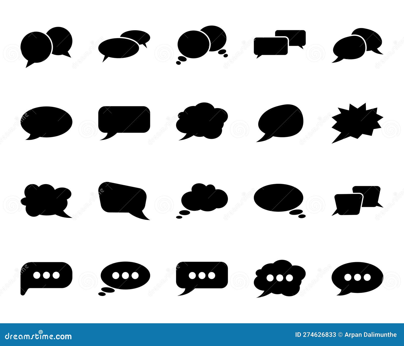 Icono De Vector De Burbuja De Chat Ilustración del Vector - Ilustración de  conjunto, elemento: 274626833, image size:1600x1370