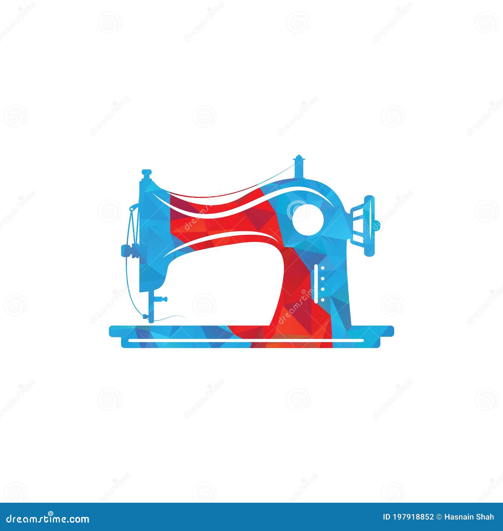 icono de vector de máquina de coser manual. simple ilustración del