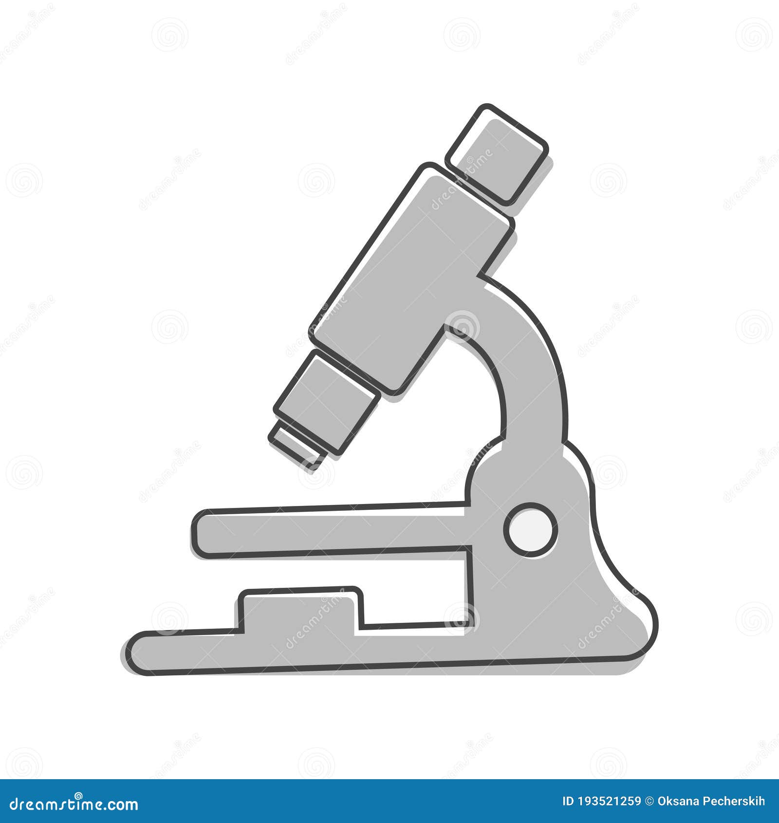 Icono De Vector De Microscopio. Estilo De Dibujos Animados De Microscopio  Laboratorio Con Fondo Blanco Aislado Ilustración del Vector - Ilustración  de magnifique, descubrimiento: 193521259