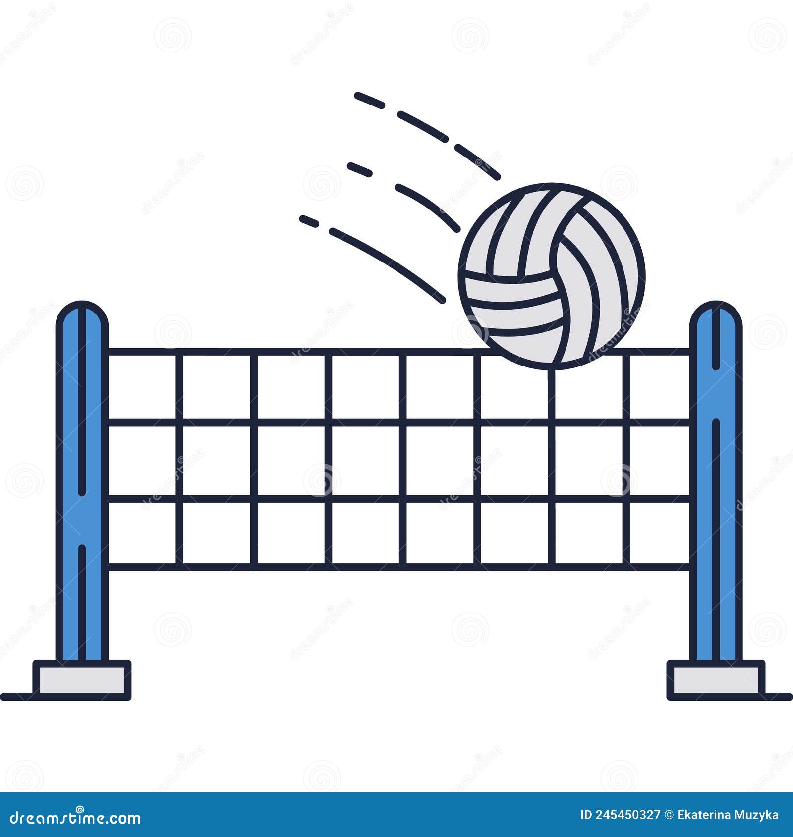 Icono De Voleibol Vector Red Y Logo De Bola Ilustración del Vector -  Ilustración de deporte, corte: 245450327