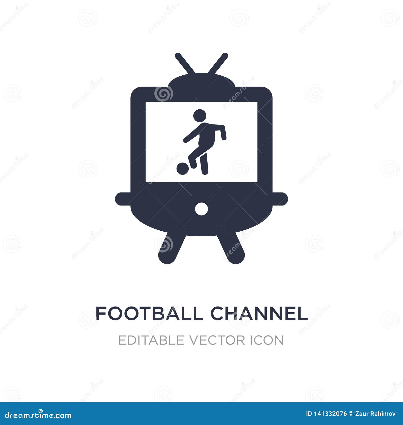 Icono Del Canal Del Fútbol En El Fondo Blanco Ejemplo Simple Del Elemento Del Concepto De Deportes Ilustración del Vector - Ilustración de juego, noticias: