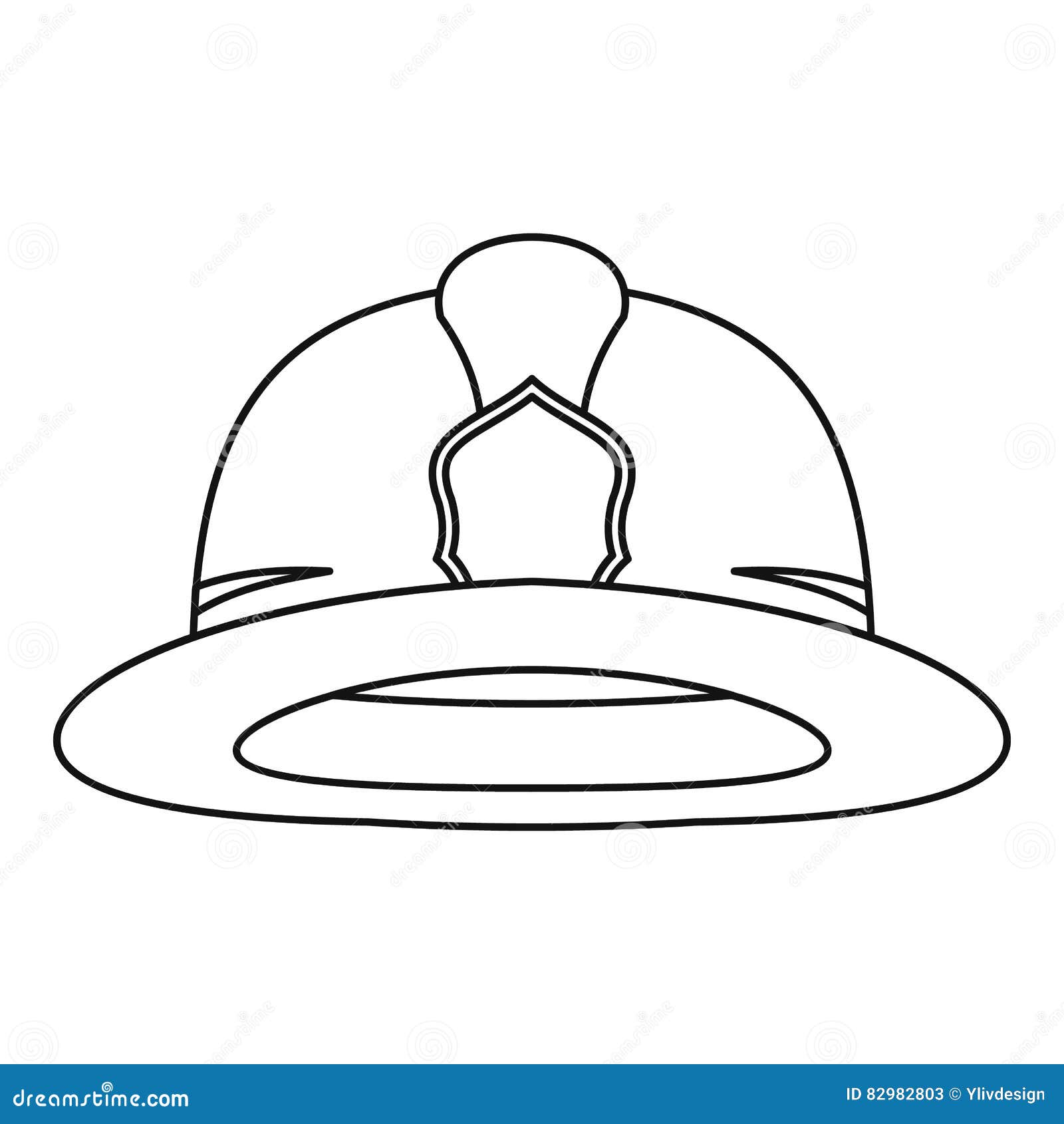 Icono Del Casco Del Bombero, Estilo Del Esquema Ilustración del Vector -  Ilustración de casco, incombustible: 82982803