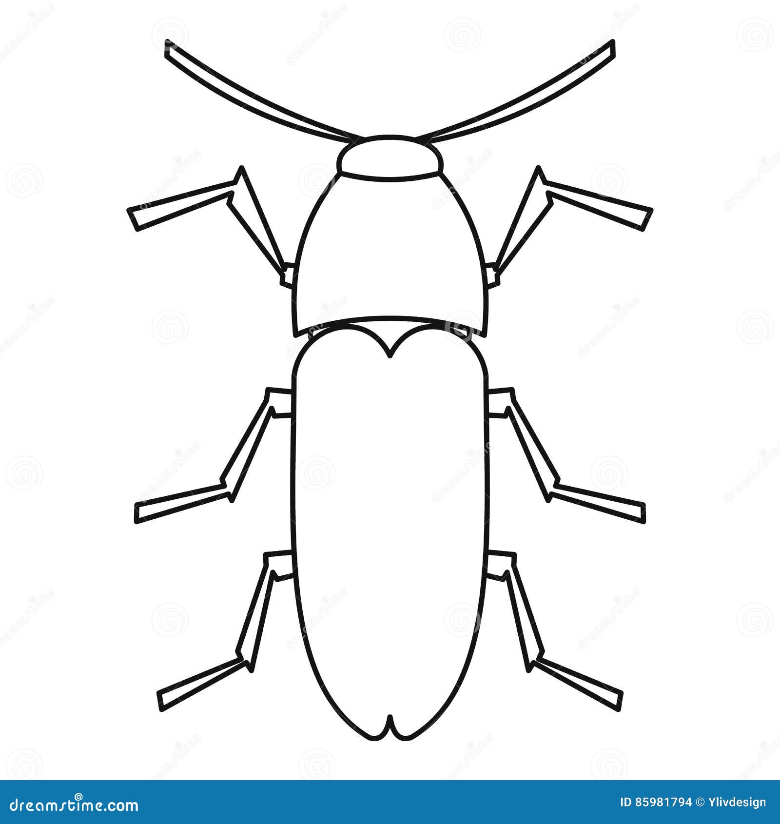 Icono Del Escarabajo De Estiércol, Estilo Del Esquema Ilustración del  Vector - Ilustración de nadie, claxon: 85981794