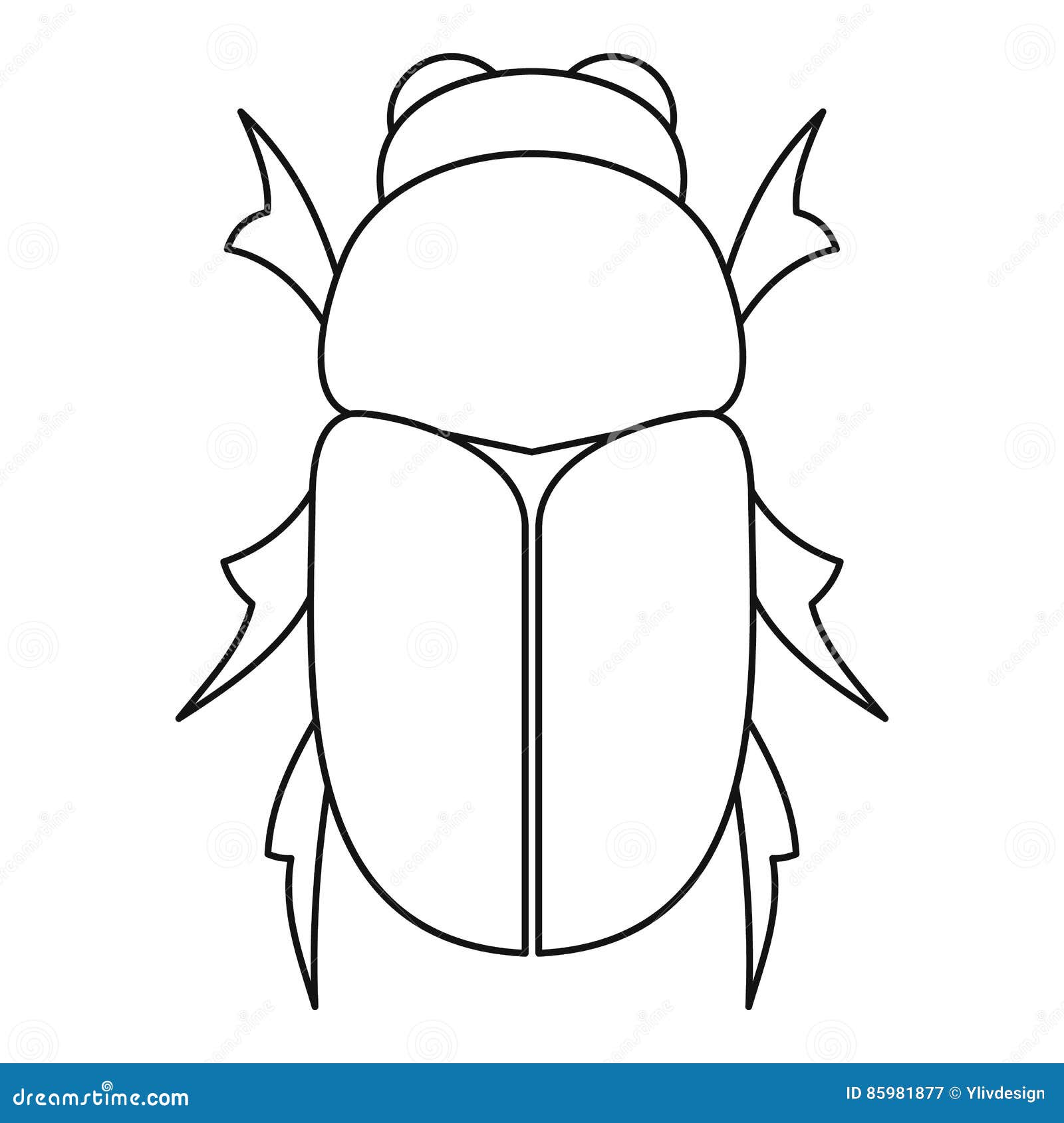 Icono Del Escarabajo Del Abejorro, Estilo Del Esquema Ilustración del  Vector - Ilustración de cucaracha, fauna: 85981877