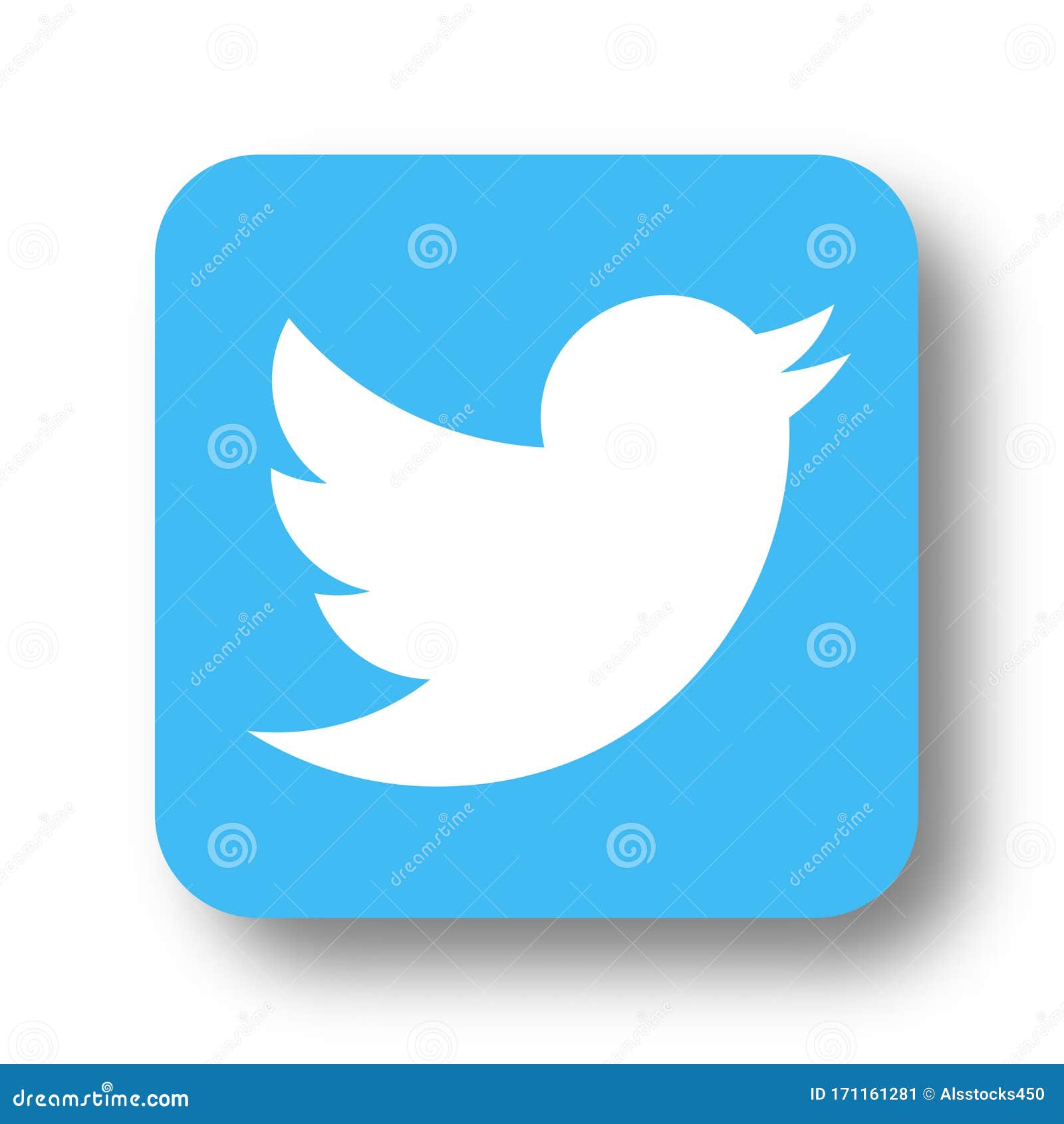 Icono del logo de Twitter foto editorial. Ilustración de estilo - 171161281