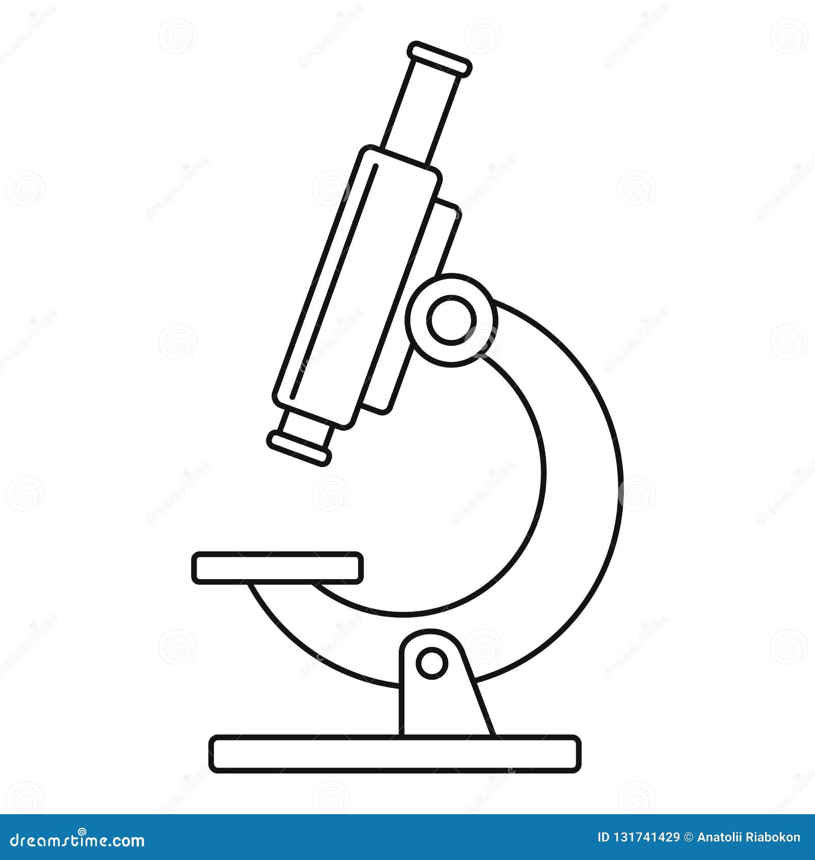 Icono Del Microscopio De La Biología, Estilo Del Esquema Ilustración del  Vector - Ilustración de lupa, negocios: 131741429