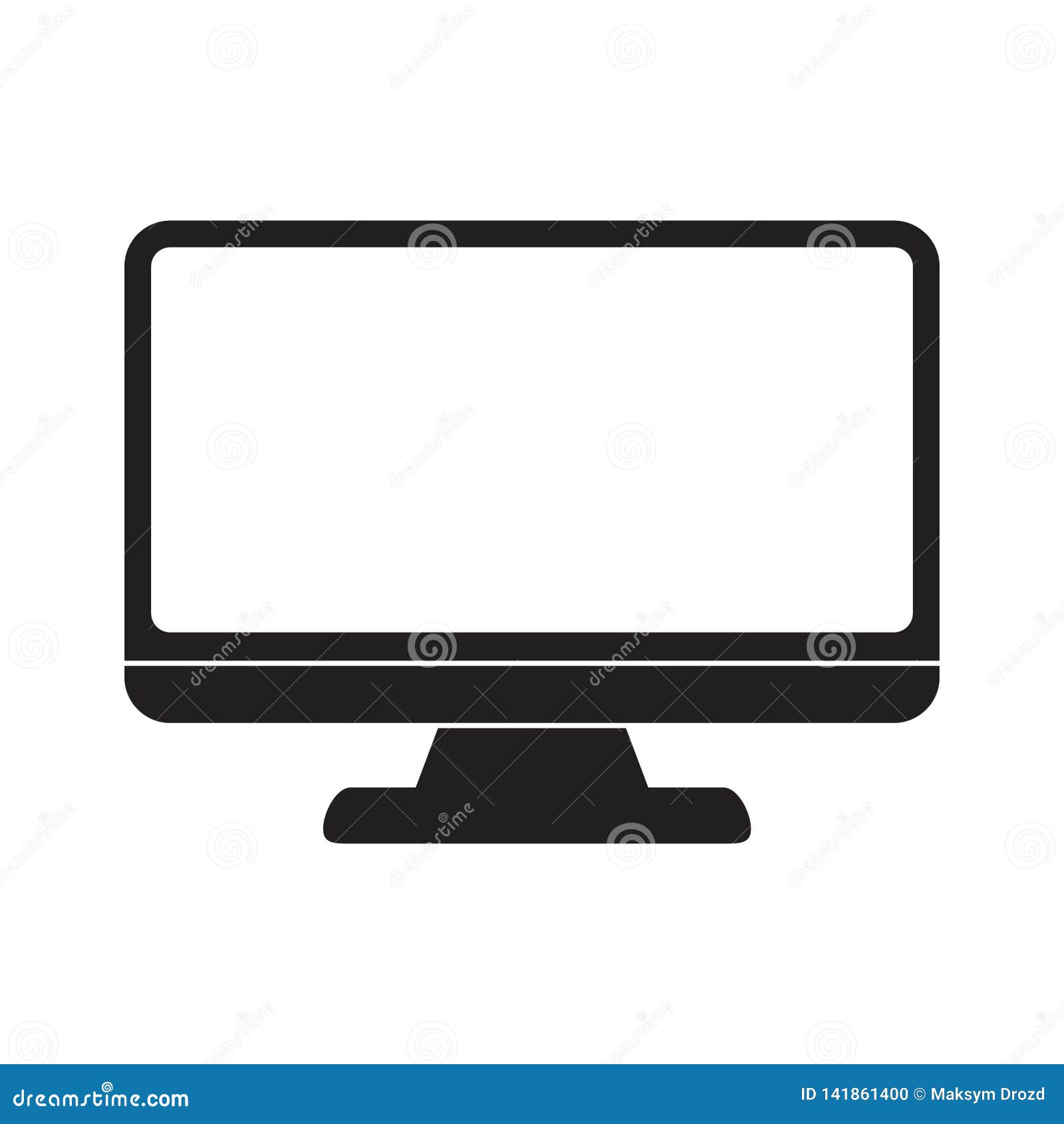Icono Del Monitor De Computadora Símbolo Plano De La PC Stock de  ilustración - Ilustración de negocios, ordenador: 141861400