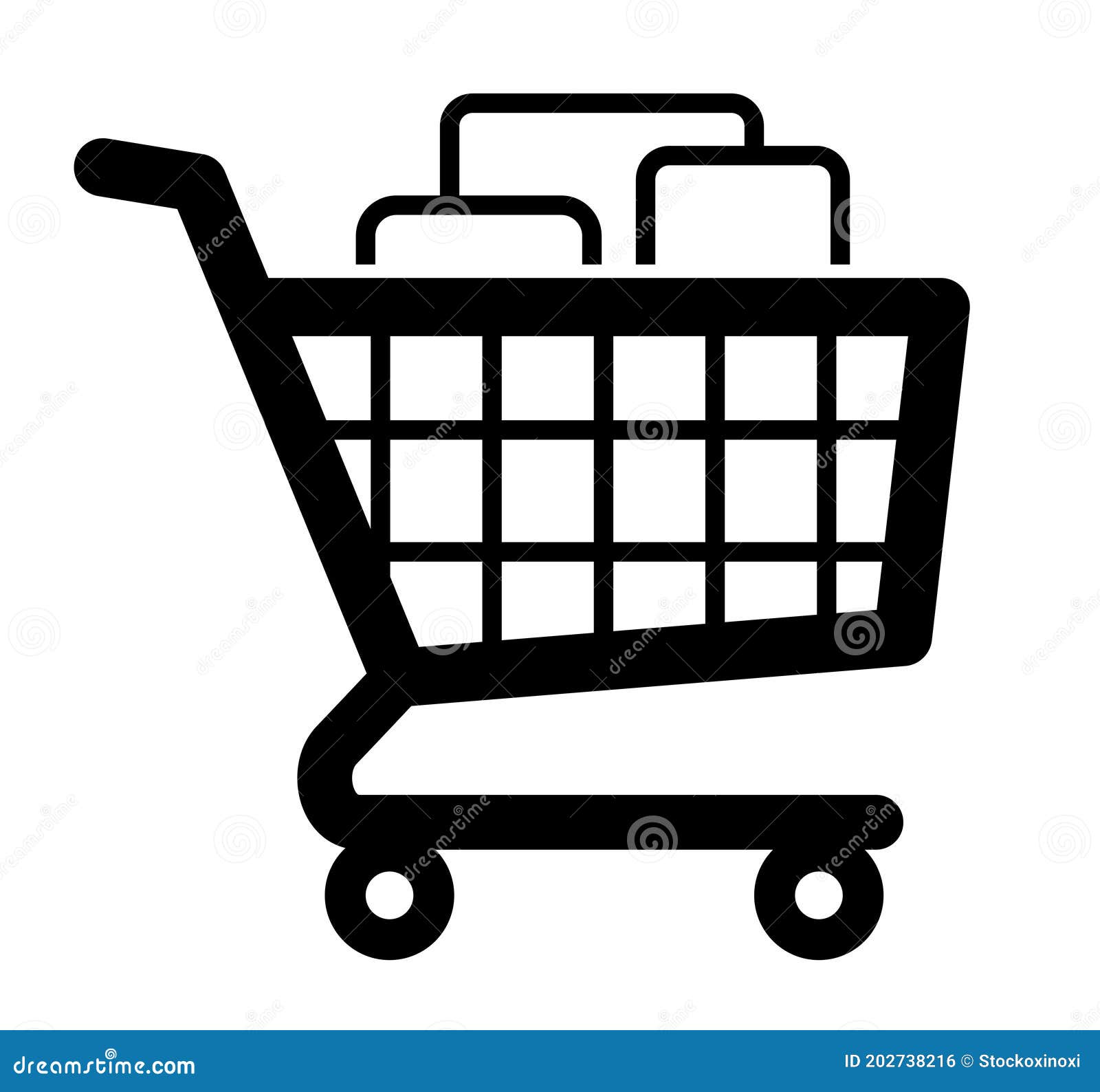 Icono Del Símbolo Del Carro De La Compra Relleno Ilustración del Vector -  Ilustración de supermercado, compras: 202738216