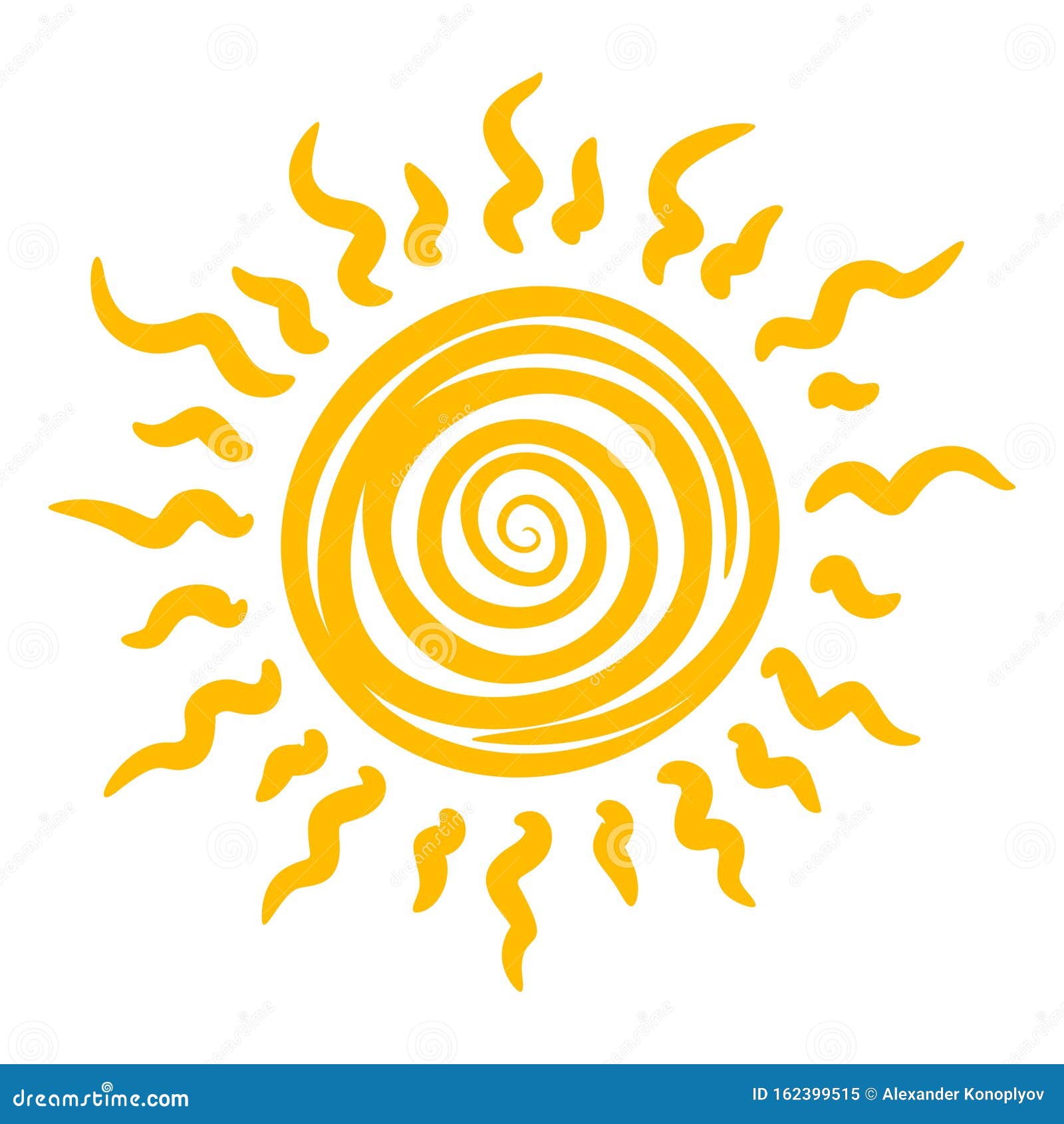 Icono Del Sol, Calor Del Sol De Verano Y Luz Ilustración del Vector -  Ilustración de plano, rayo: 162399515