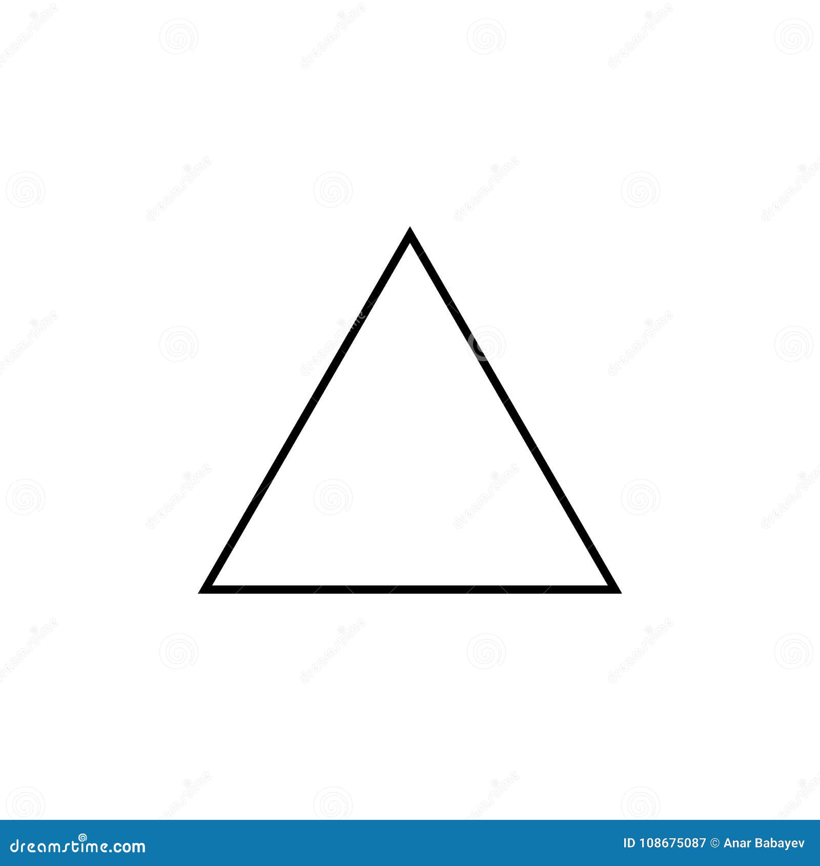 Icono Del Triángulo Equilateral Figura Geométrica Elemento Para Los Apps  Móviles Del Concepto Y Del Web Línea Fina Icono Para El Stock de  ilustración - Ilustración de oeste, insignia: 108675087