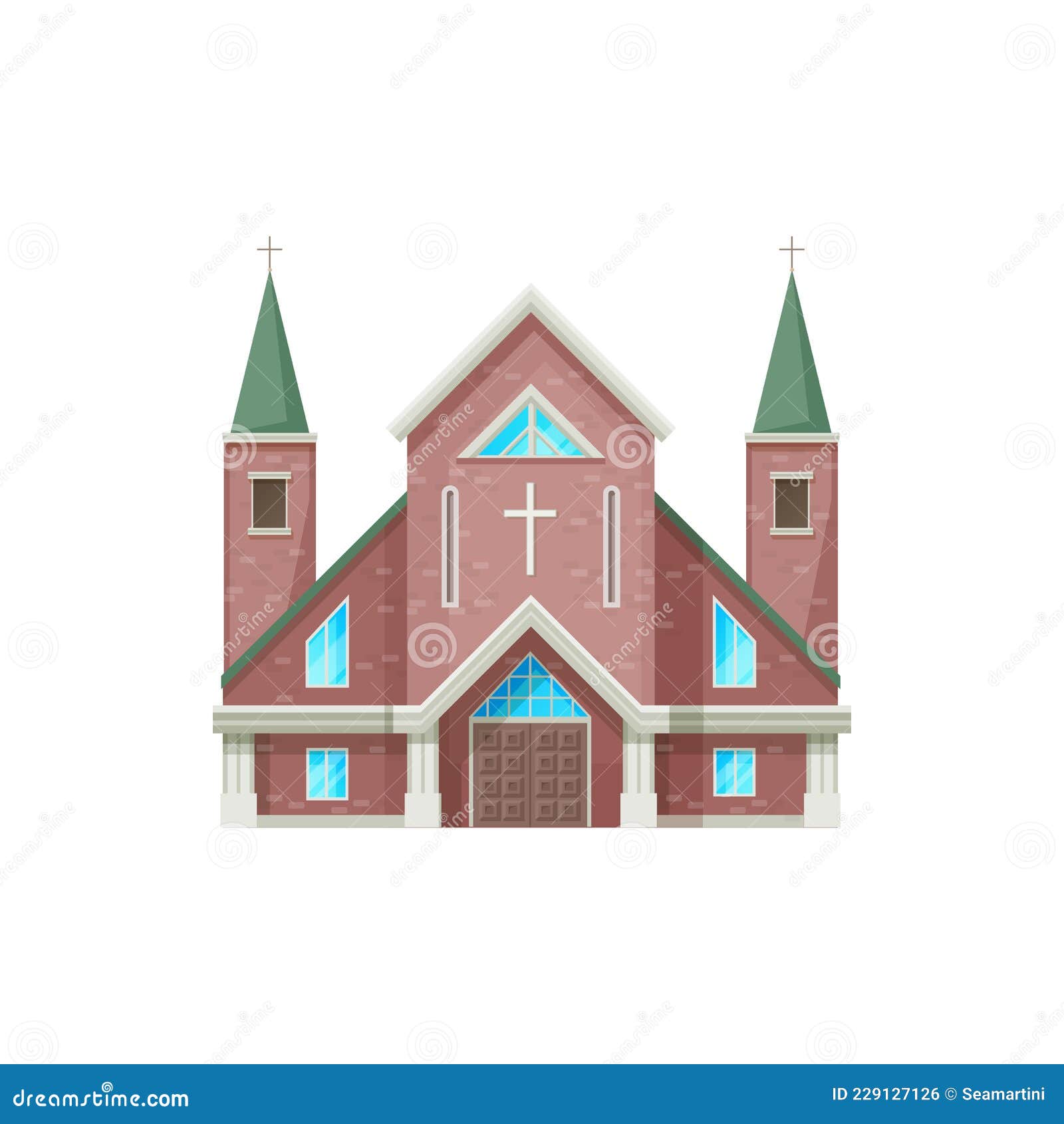 Icono Del Vector De Construcción De Iglesias Cristianas Católicas  Ilustración del Vector - Ilustración de iglesia, ortodoxo: 229127126