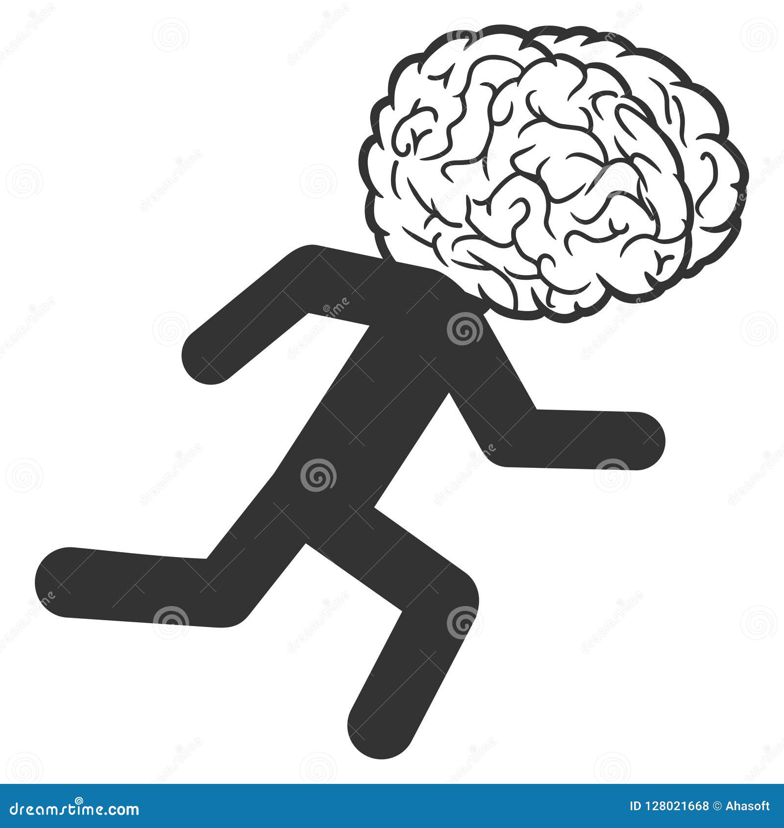Icono Del Vector De La Fuga De Cerebros Ilustración del Vector -  Ilustración de corriendo, lejos: 128021668