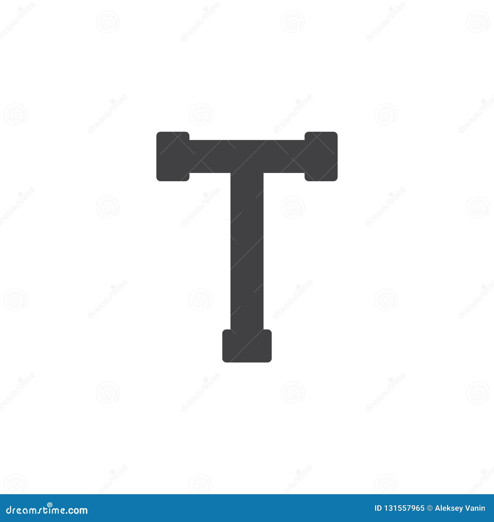 Icono Del Vector De La Letra Del Tau Ilustración del Vector