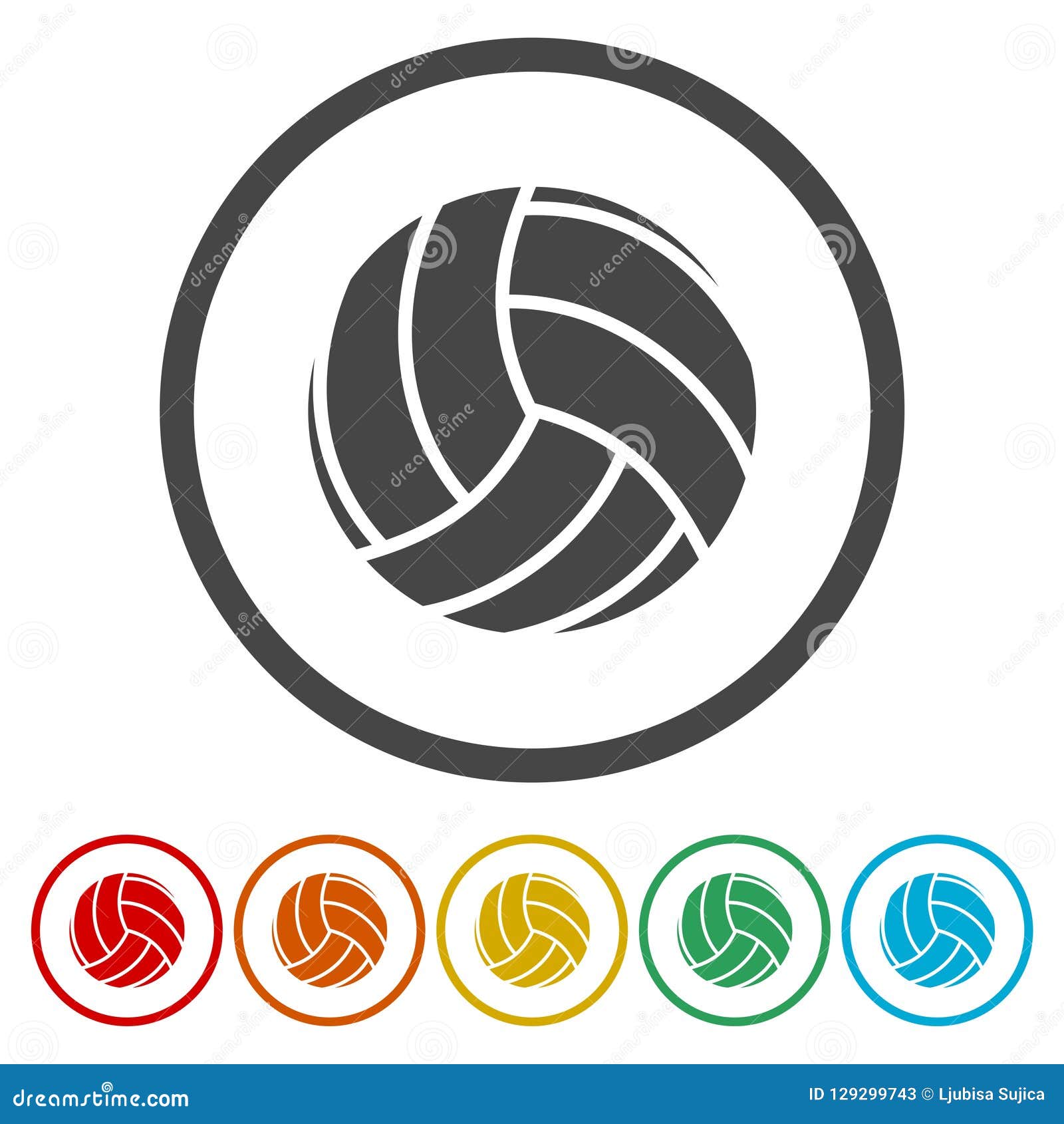 Icono Del Voleibol, Icono EPS 10 Del Voleibol Ilustración del Vector