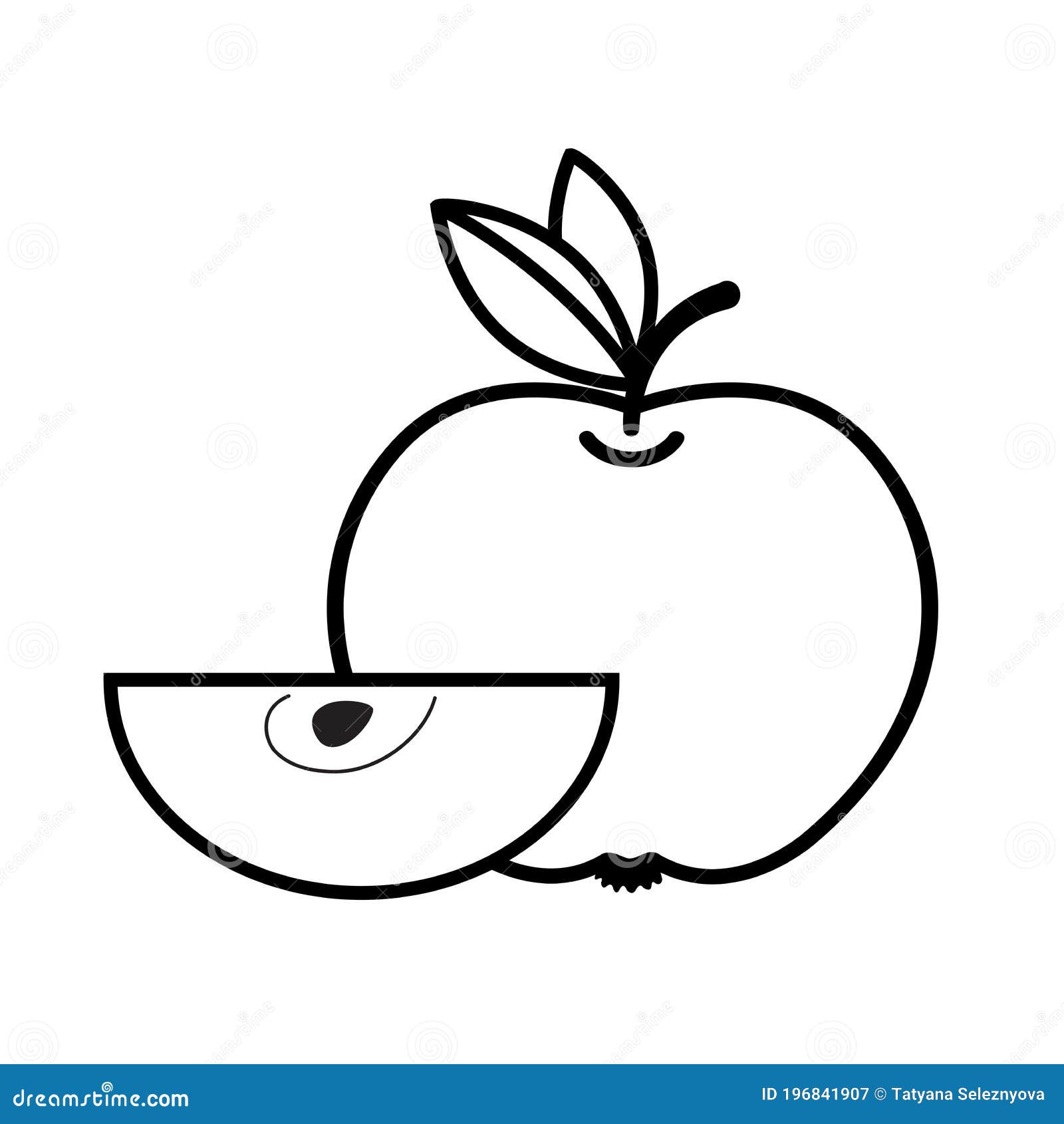 Icono Lineal De Apple Y Slaya Ilustracion Del Vector Ilustracion De Apple Slaya