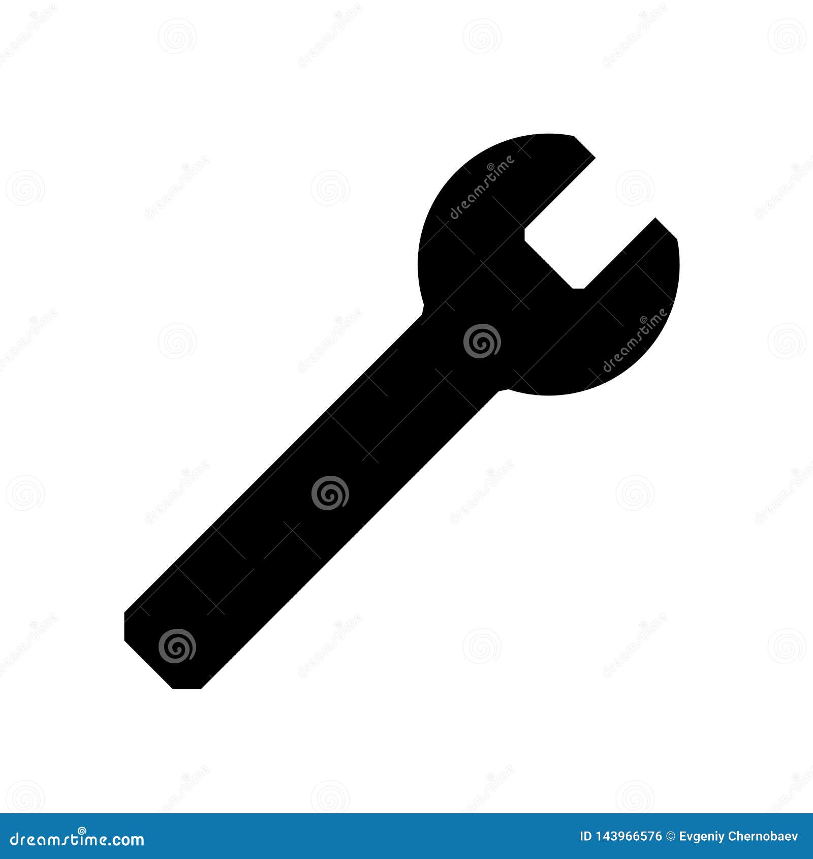 Icono de llave de tubo ilustración plana del icono de vector de llave de  tubo para diseño web