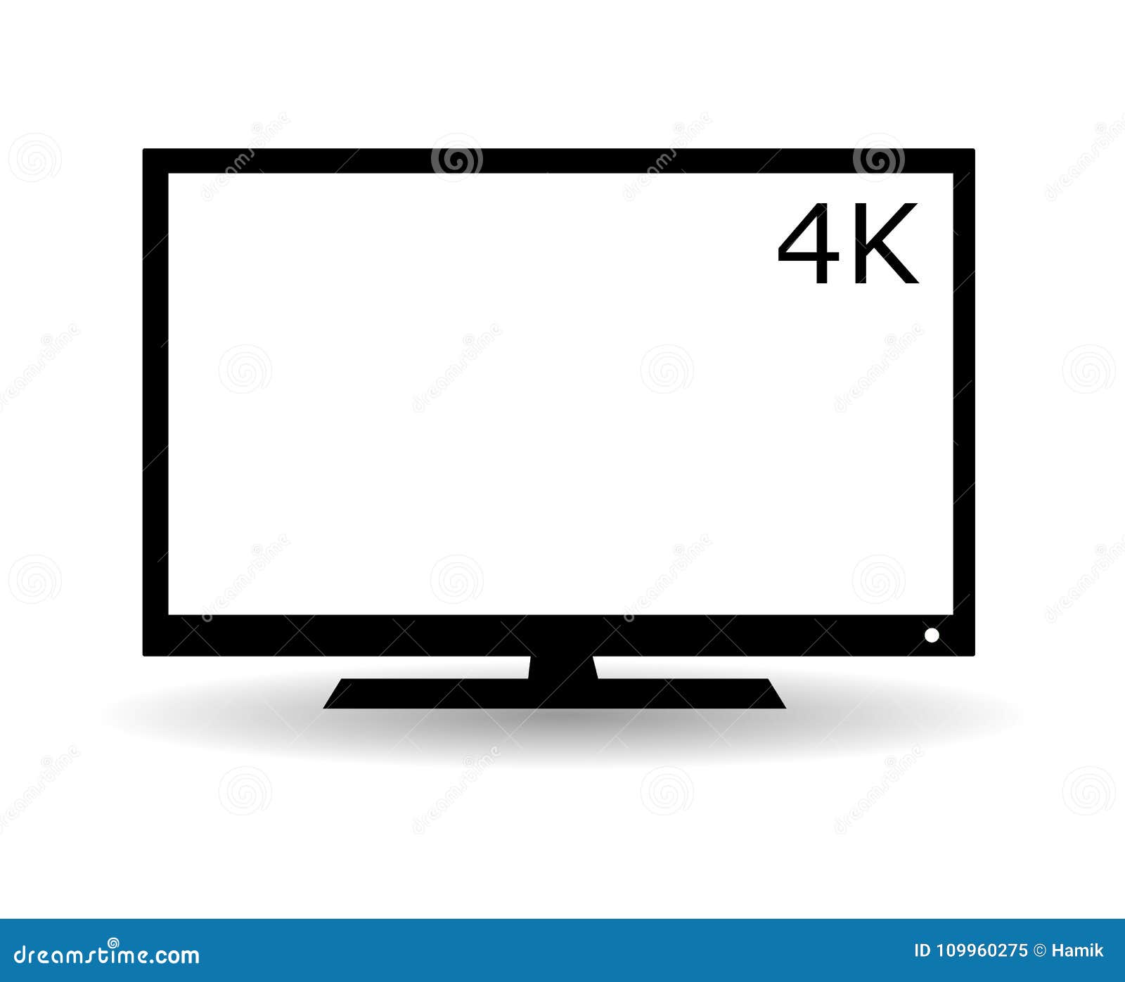 Televisor de pantalla plana moderna con sombra sobre fondo blanco aislado,  panel lcd