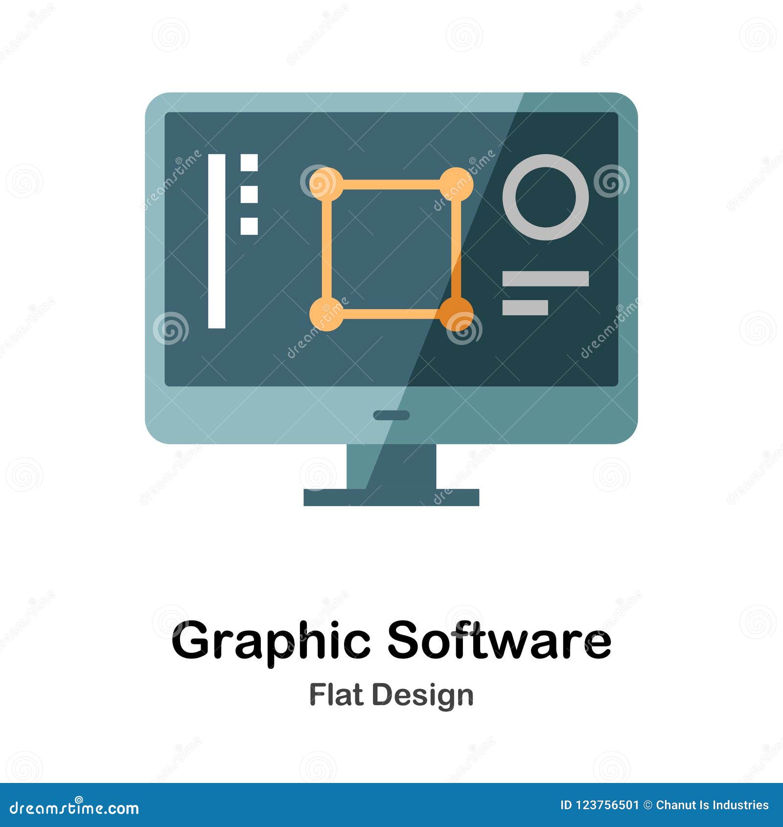 Icono Plano Del Software Gráfico Ilustración del Vector - Ilustración de  desarrollo, pantalla: 123756501, image size:1600x1690