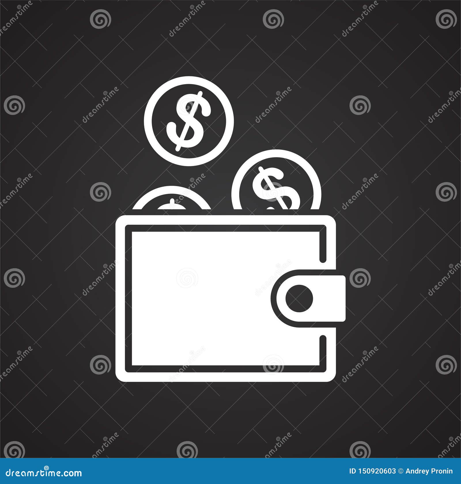 Icono relacionado con la seguridad del dinero en el fondo para el gráfico y el diseño web Ilustraci?n simple S?mbolo del concepto. Money security related icon on background for graphic and web design. Simple illustration. Internet concept symbol for website button or mobile app