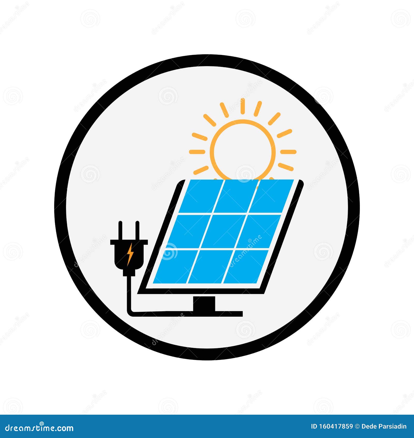 icono solar de la energ a del logotipo ilustración del vector