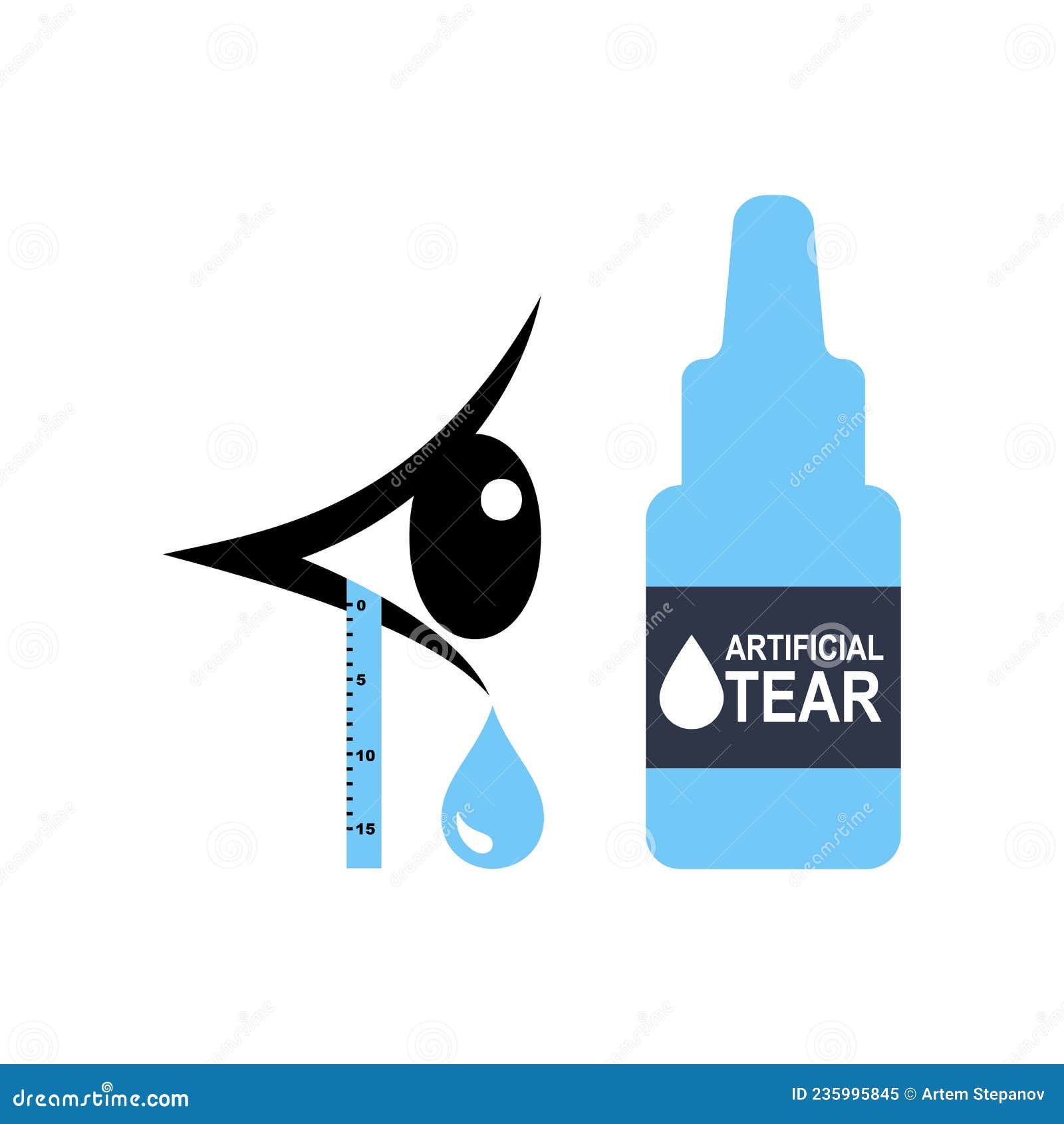 Icono Vectorial De Lágrimas Artificiales Síndrome Ocular Seco Aislado  Ilustración del Vector - Ilustración de reloj, emblema: 235995845