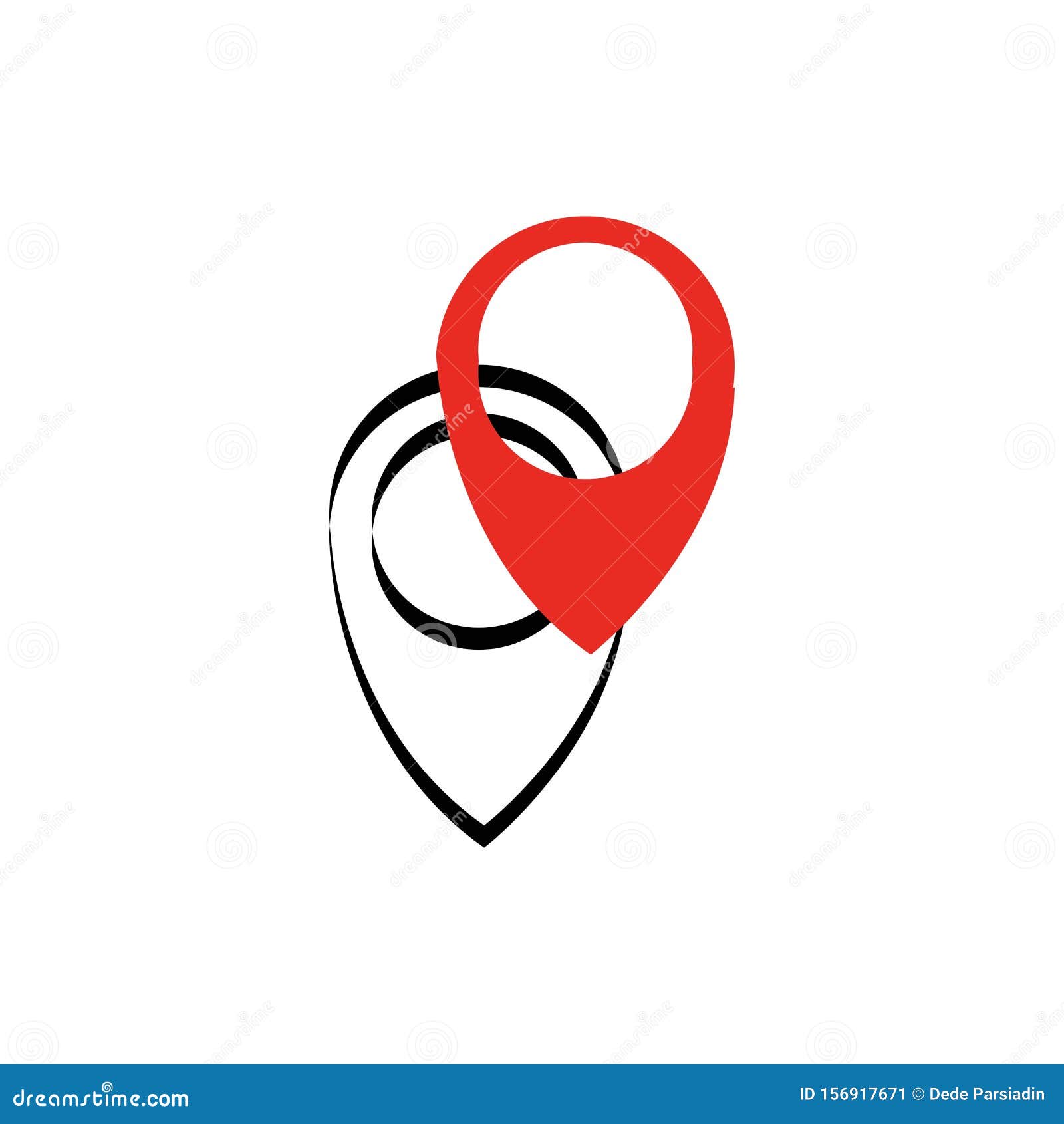 Icono Vectorial De La Ubicación Del Punto De Mapa Para Asignación De