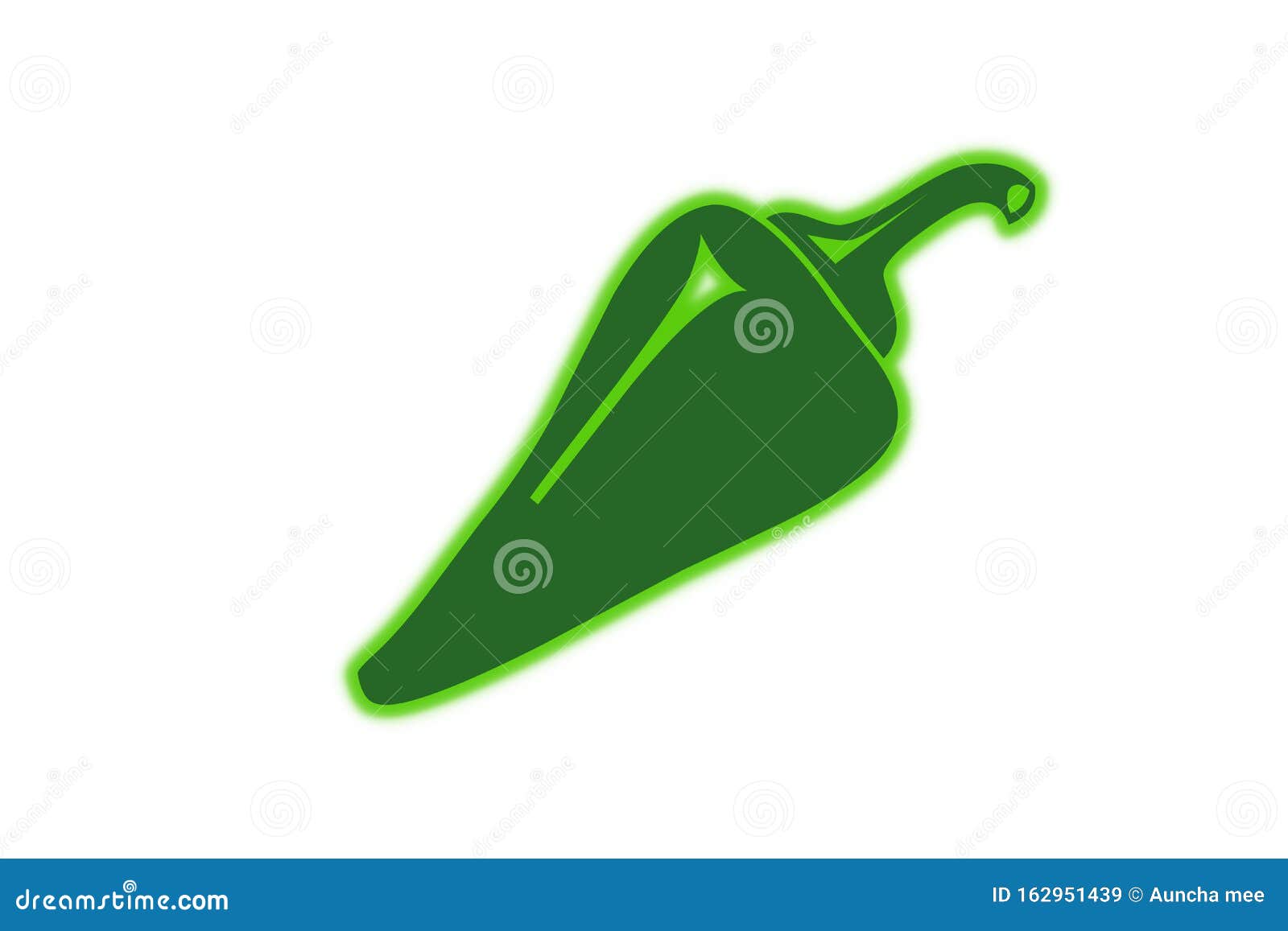 Icono Verde Chile En El Fondo Blanco Stock de ilustración Ilustración