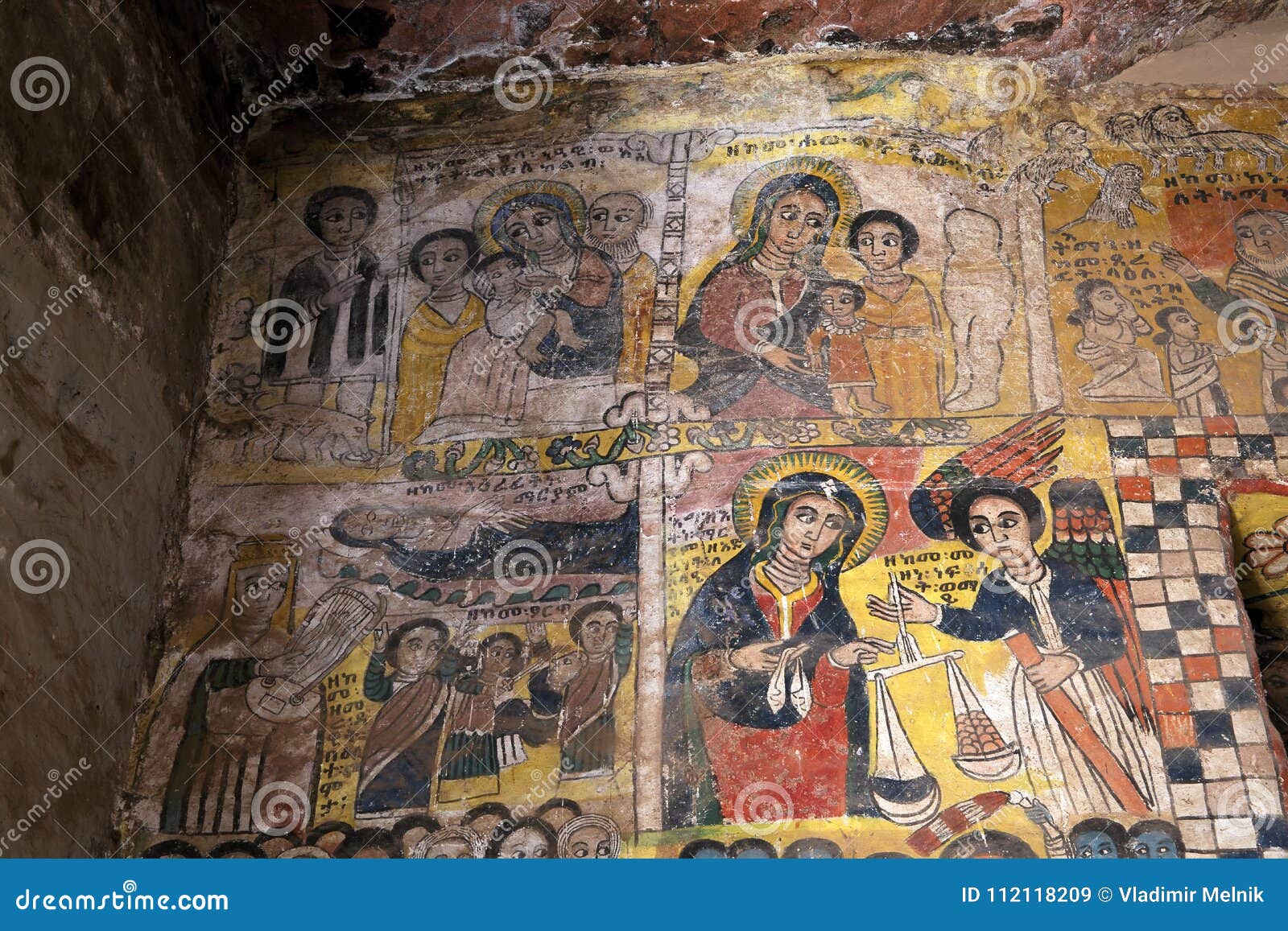 iconographic scenes in abreha atsbeha church in ethiopia