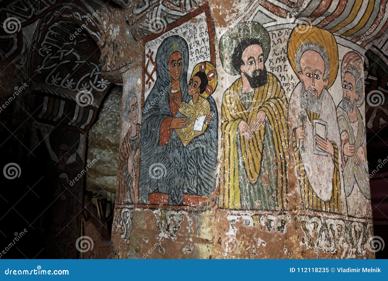 iconographic scenes in abuna yemata church in ethiopia