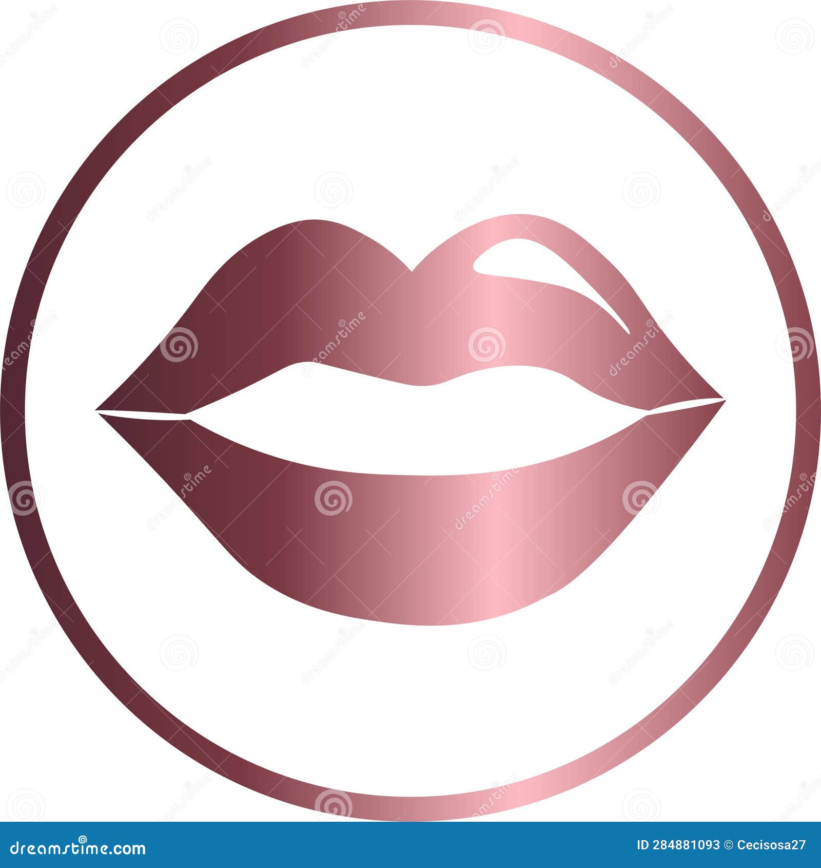  circular icon, lips, makeup2