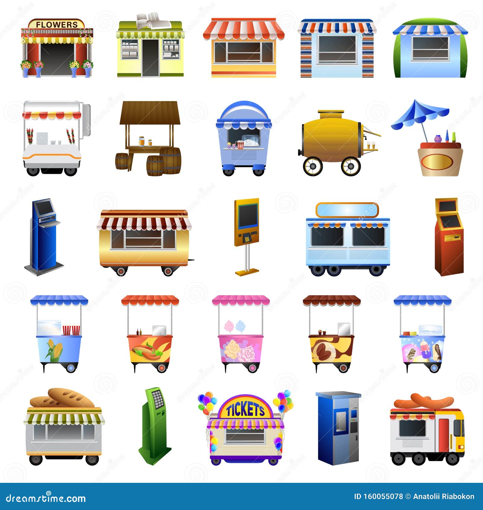Iconos De Kiosco, Estilo De Caricatura Ilustración del Vector - Ilustración de interactivo, venta: 160055078 Iconos De Kiosco, Estilo De Caricatura Ilustración del Vector - Ilustración de interactivo, venta: 160055078