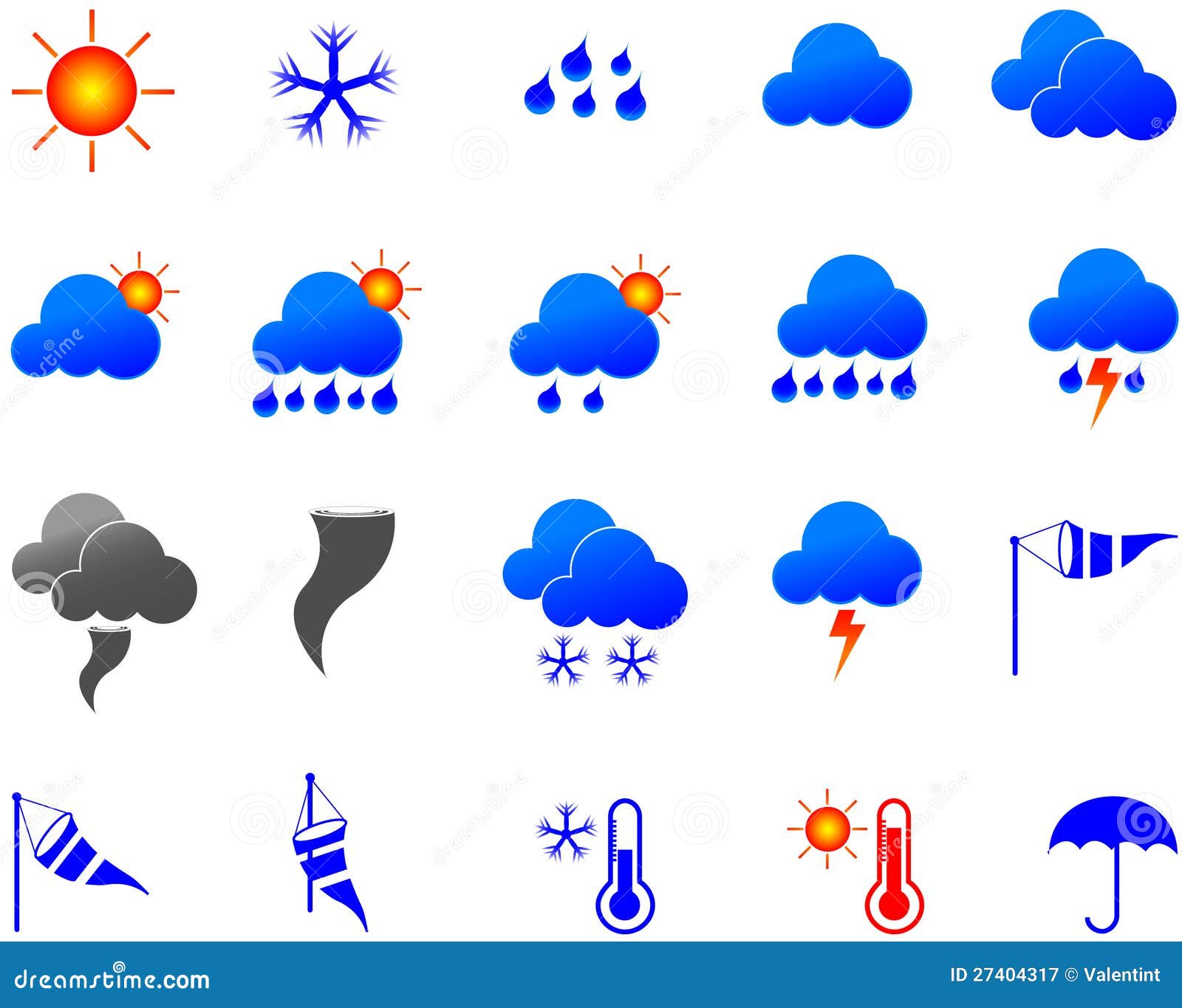 Calendary time weather illustration