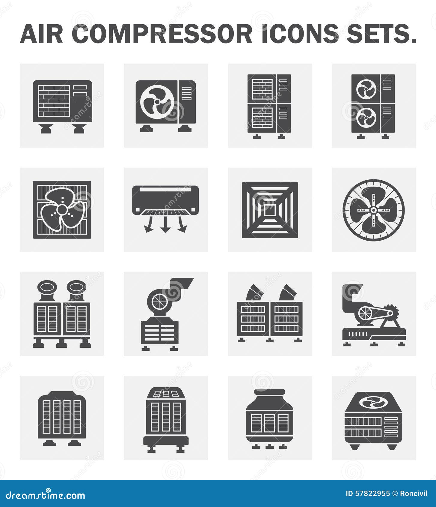 Icons stock vector. Illustration of compressor, mechanical 57822955