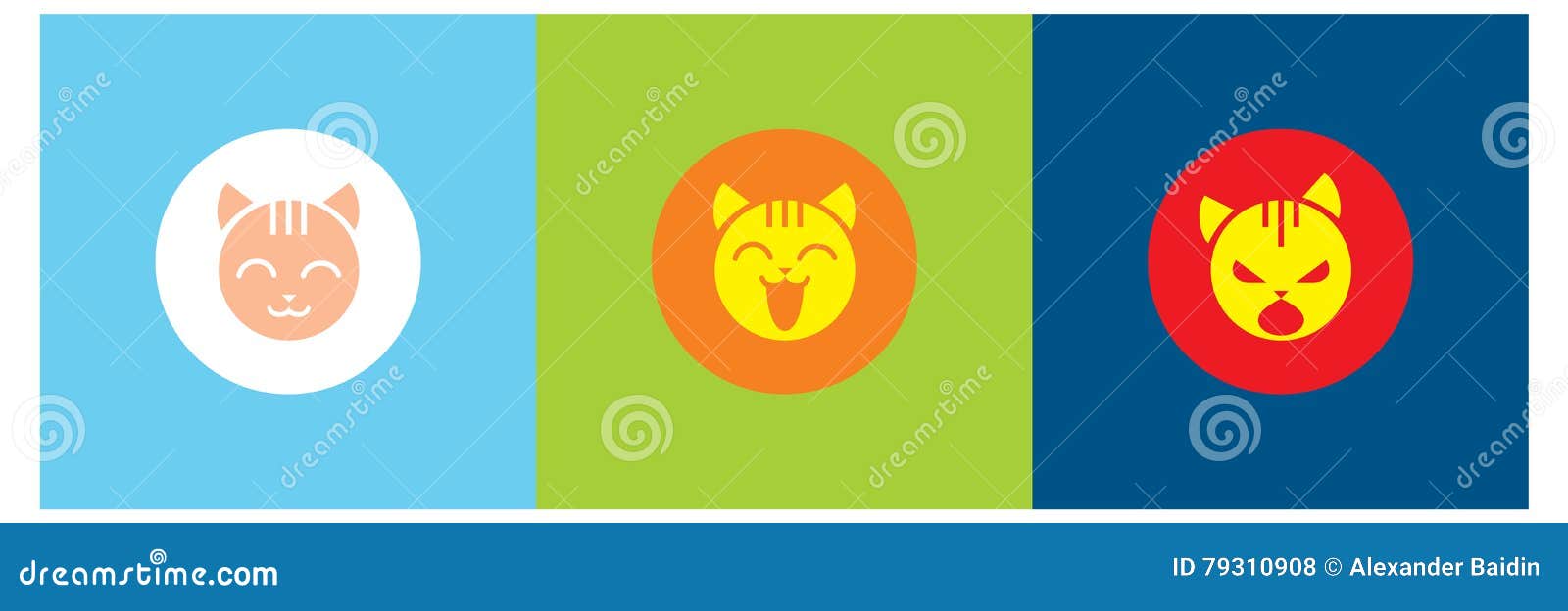 Isolated Cute Angry Cat Emoji Stock Vector - Illustration of emoticon,  avatar: 225027930