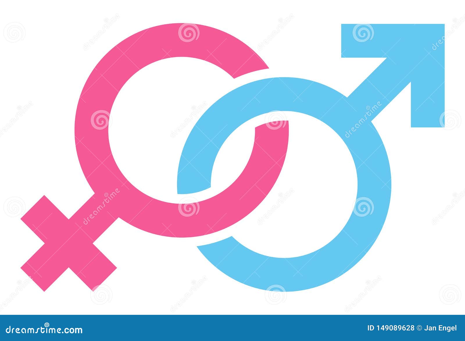 Icons Female and Male Pink and Blue Diagonal Stock Vector ...