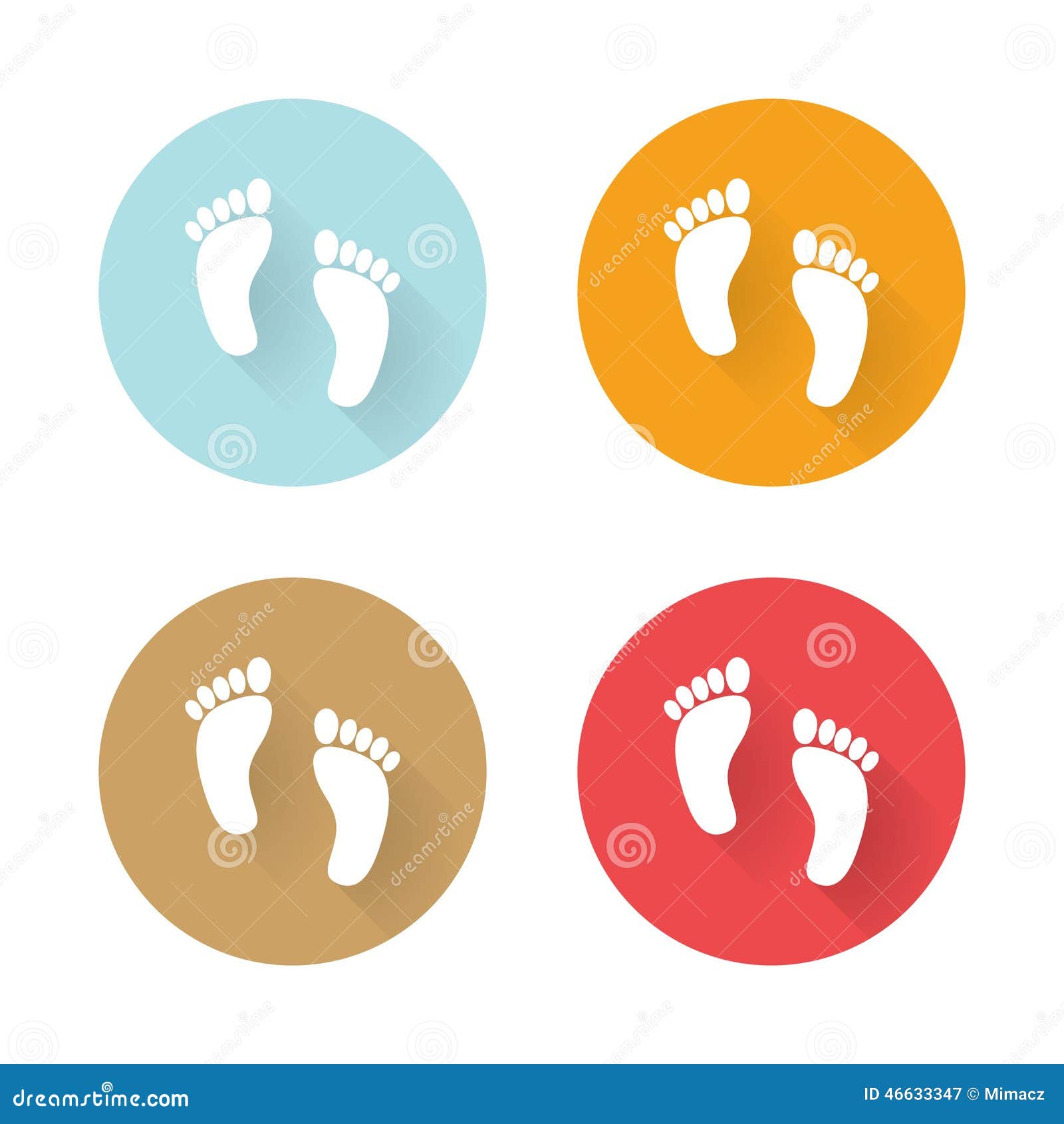 icons human foots