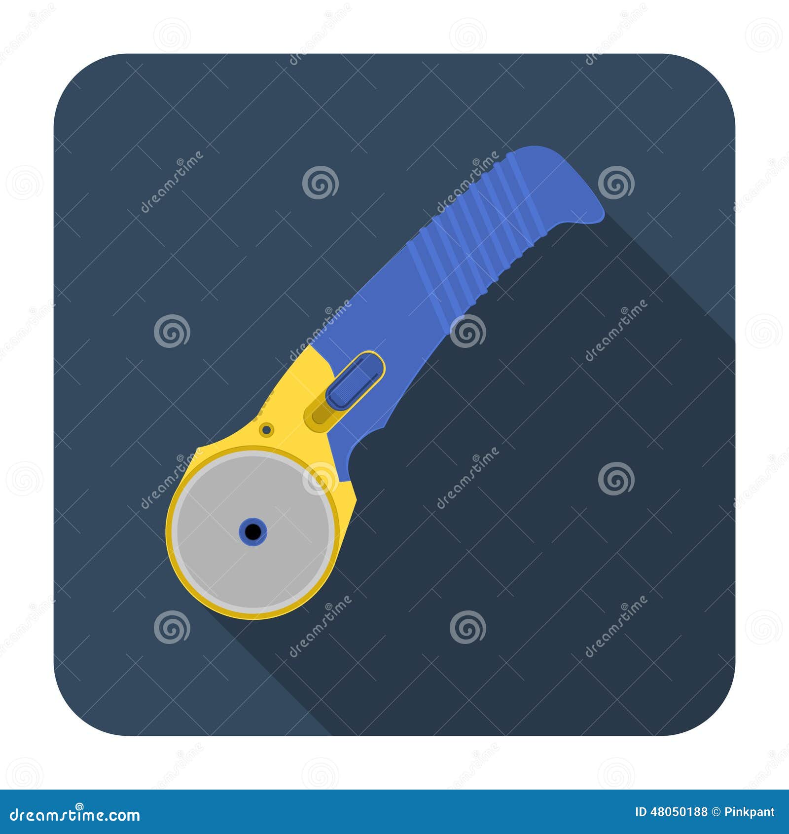 Icons Knife, Rotary Blade Cutter for Patchwork Stock Illustration