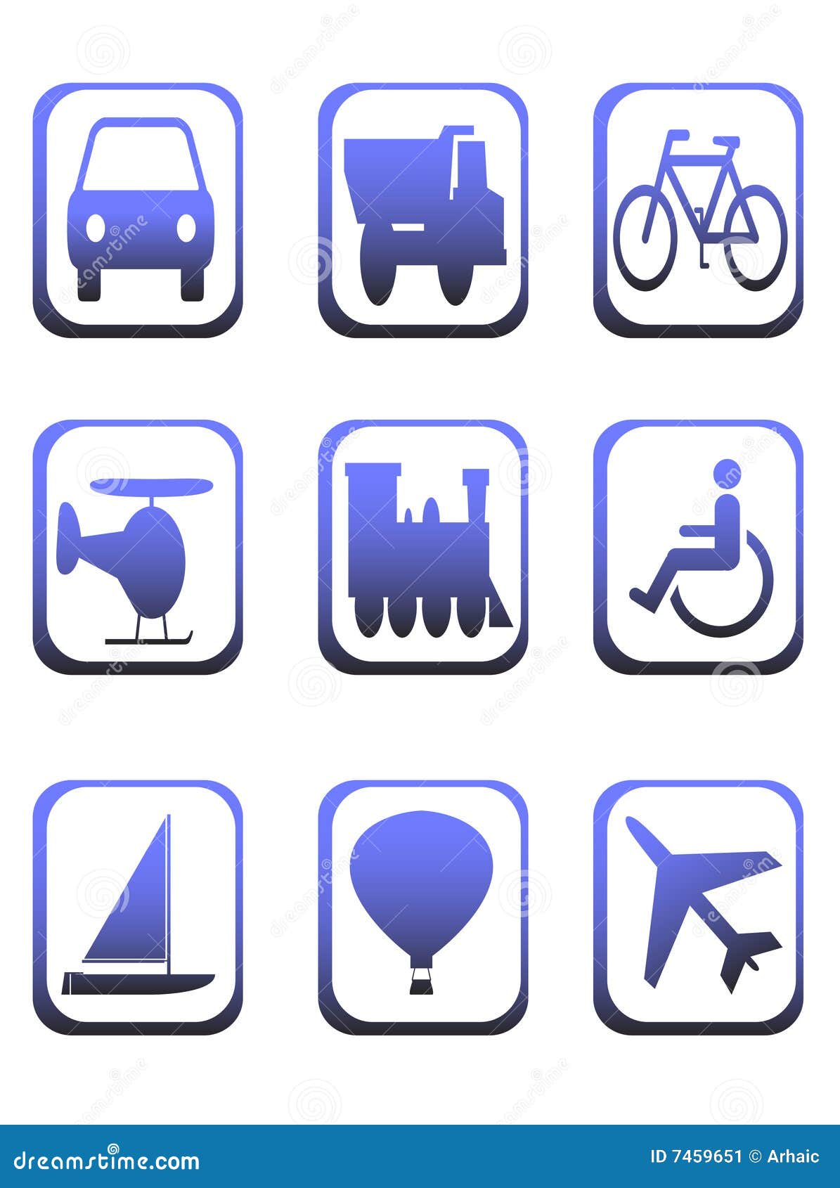 Icons for transportation
